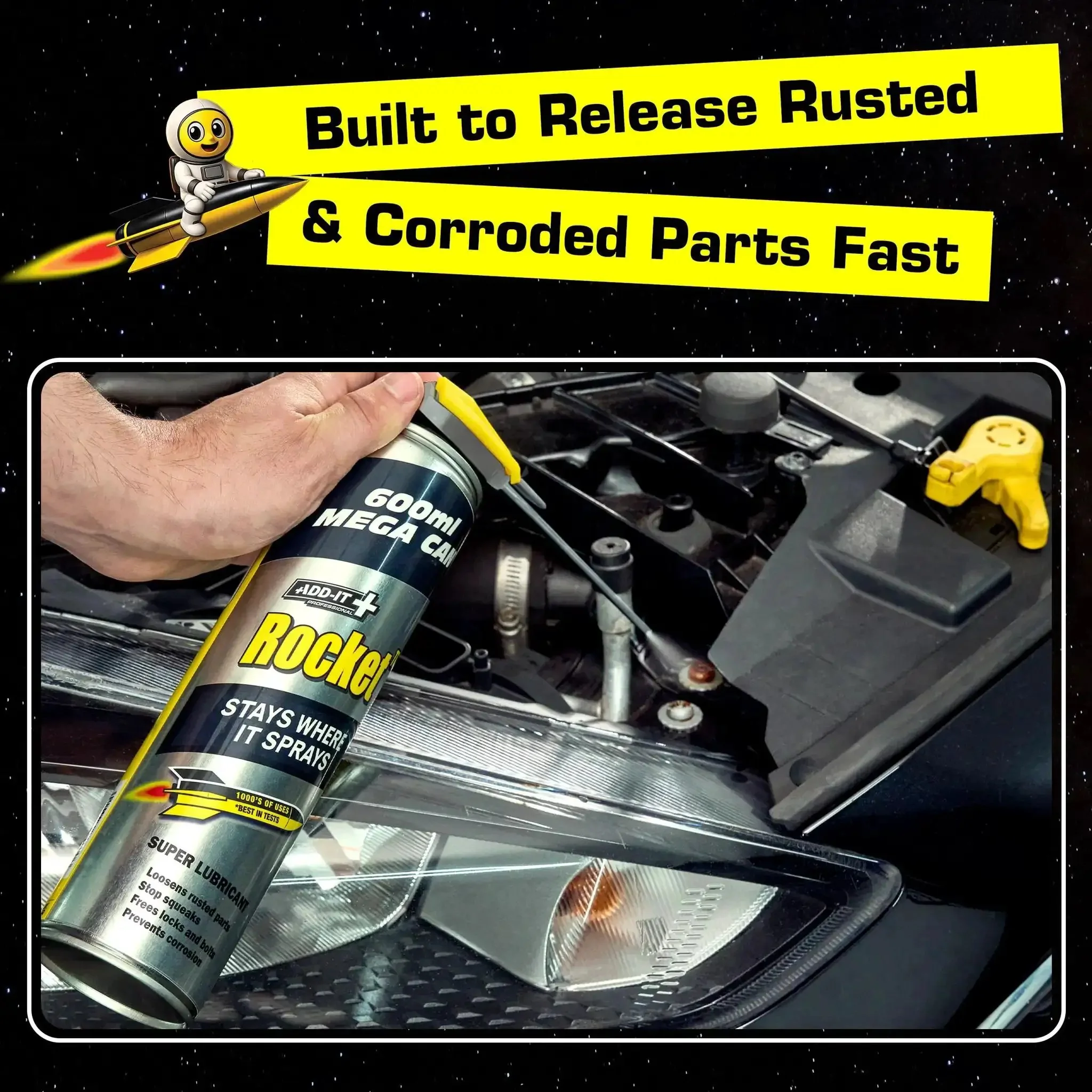 All-In-One Multi-Purpose Lubricant Spray For Rusted Bolts, Tools, Bikes And Garden Gear, Penetrating Oil And Anti-Corrosion Spray With Water-Resistant Coating, Loosens Squeaks, Frees Sticky Locks, Cleans Surfaces, 15.2 Fluid Ounces - Image 5