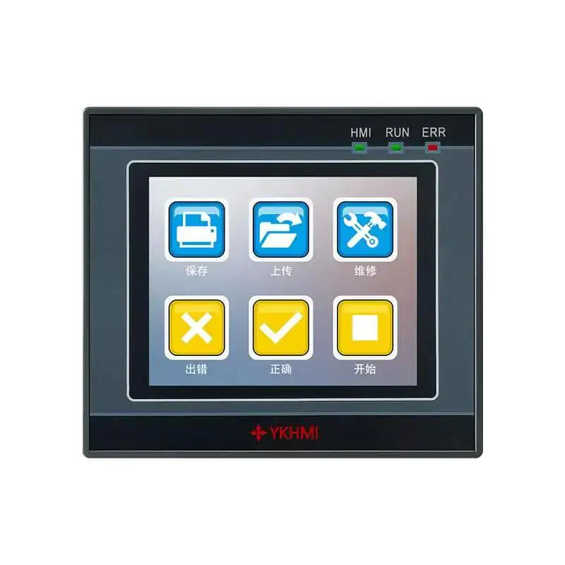 All In One PLC HMI With 2.8 Inch Touch Screen Display, Seven Input Five Relay Outputs, Four Transistor Outputs For 100KHz High Speed Pulses And Direction, FX1S Compatible, GX Works 2 Ready