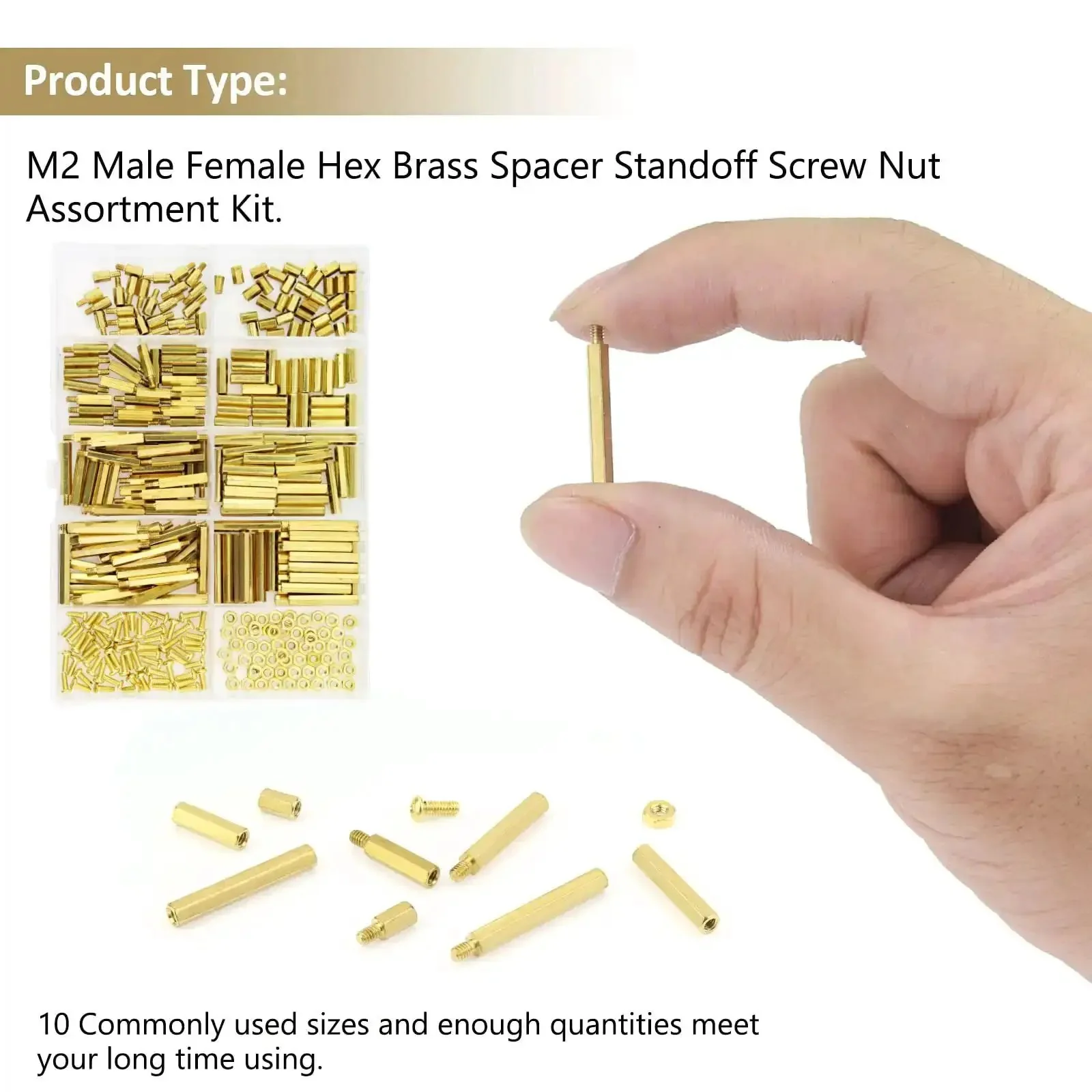 All In One Pro Grade M2 Brass Standoffs Kit 320 Pc Set With Hex Spacers Screws Nuts For PCB Motherboard Builds Includes Male And Female 5 10 15 20 mm Standoffs And 3 mm Lengths - Image 3