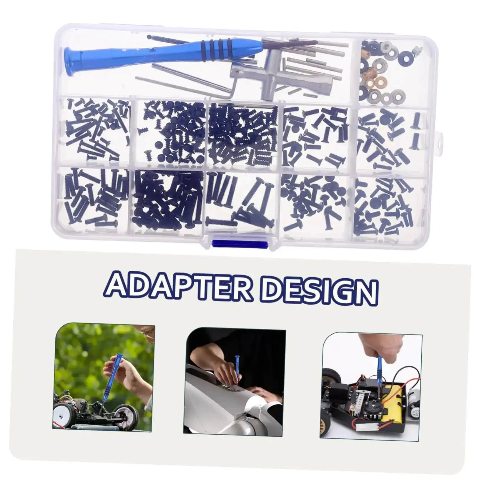 All In One Pro Grade RC Car Screw Tool Kit With Nuts Bolts Fasteners Gasket Repair Tools In A Durable Accessory Box For Easy RC Car Repair And Maintenance Across Multiple Models - Image 4