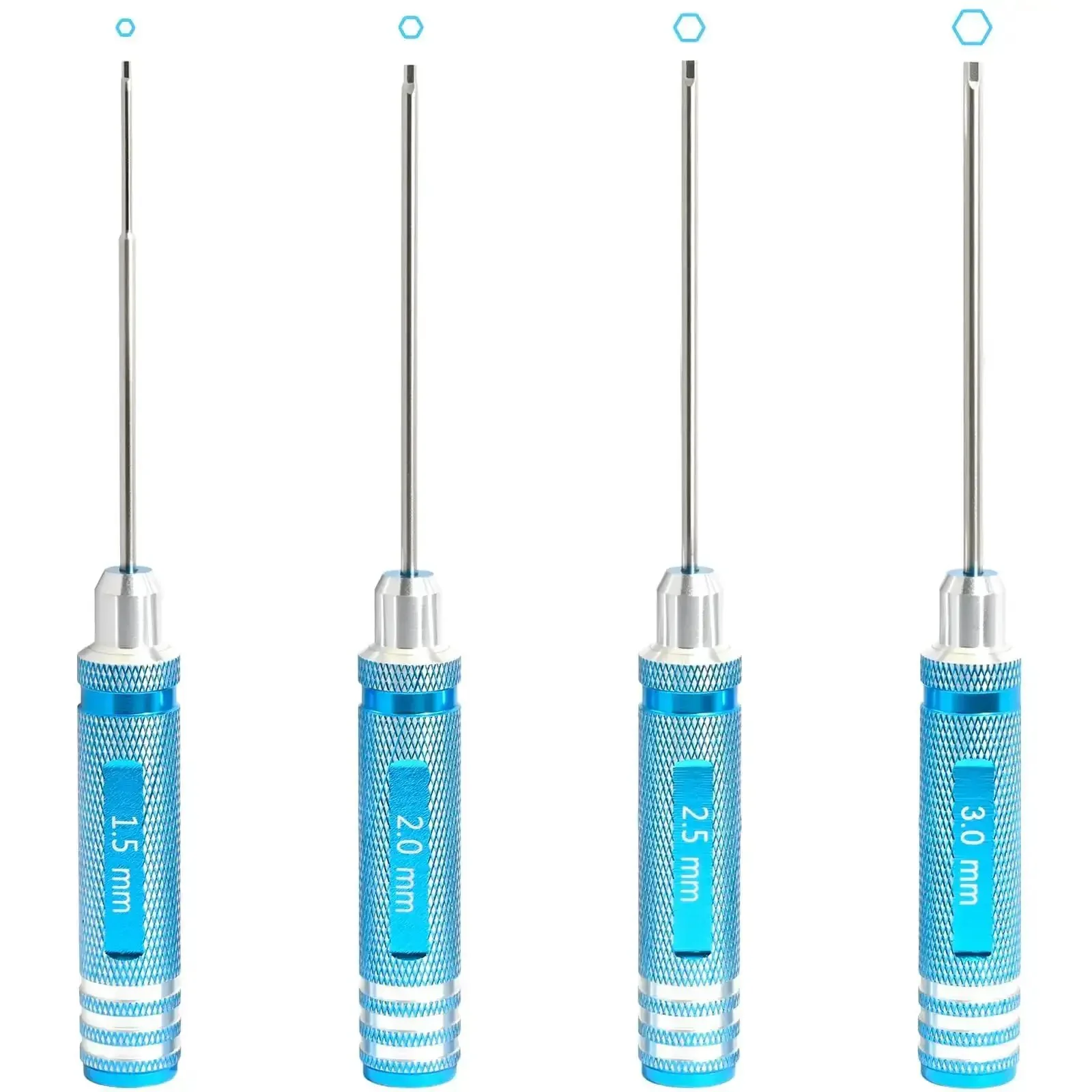 All In One RC Hex Key Driver Set With Magnetic Tips Quick Change Allen Wrench 1.5mm 2.0mm 2.5mm 3.0mm Alloy Steel Precision Tools For RC Cars Drones Robots And Mini Crawlers Maintenance