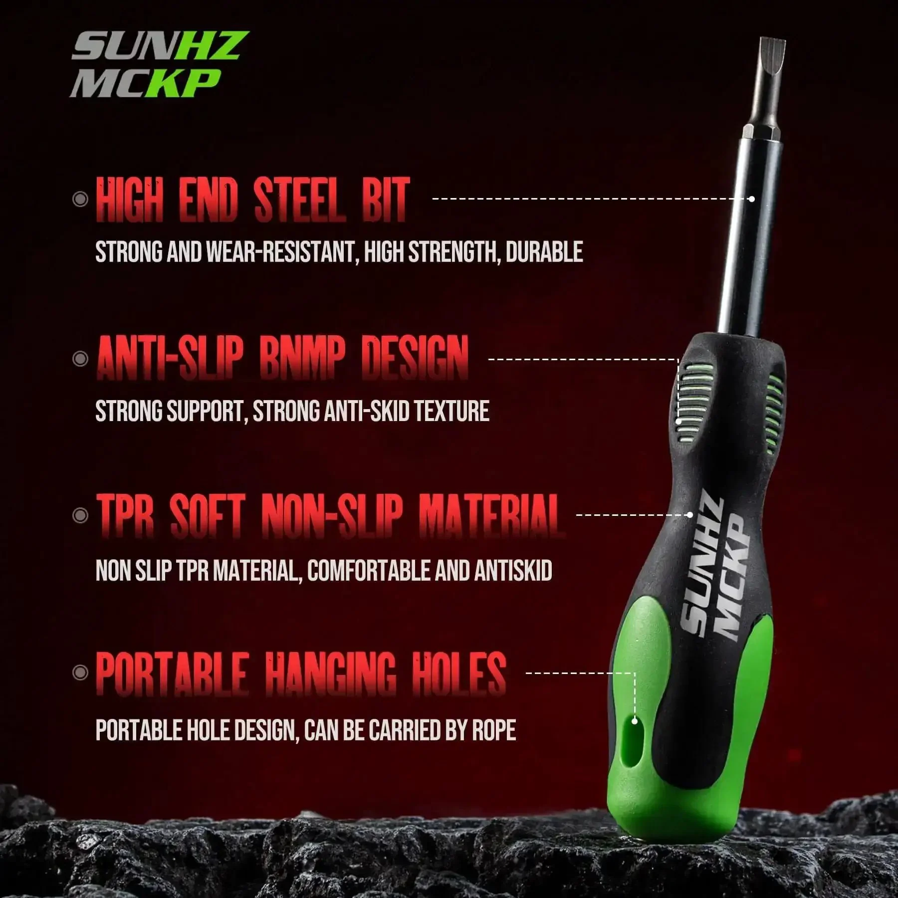All In One Screwdriver Set With Ergonomic Oversized Handle And Non Slip Grip For Easy One Hand Use, 8 In 1 Portable Multi Tool With Phillips Slotted Torx Bits, Pro Grade Heat Treated CR V Bits, Ideal For Home Auto And Outdoor Repairs - Image 4