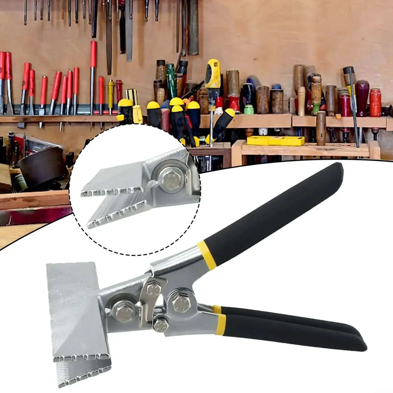 All In One Sheet Metal Bending Pliers With Straight Or Elbow Handles And Non Slip Grip, Workhorse Hand Seamer Crimping Tool With 80Mm Or 150Mm Jaw Width For Light Steel Framing HVAC Ductwork Roofing And Custom Fabrication - Image 6
