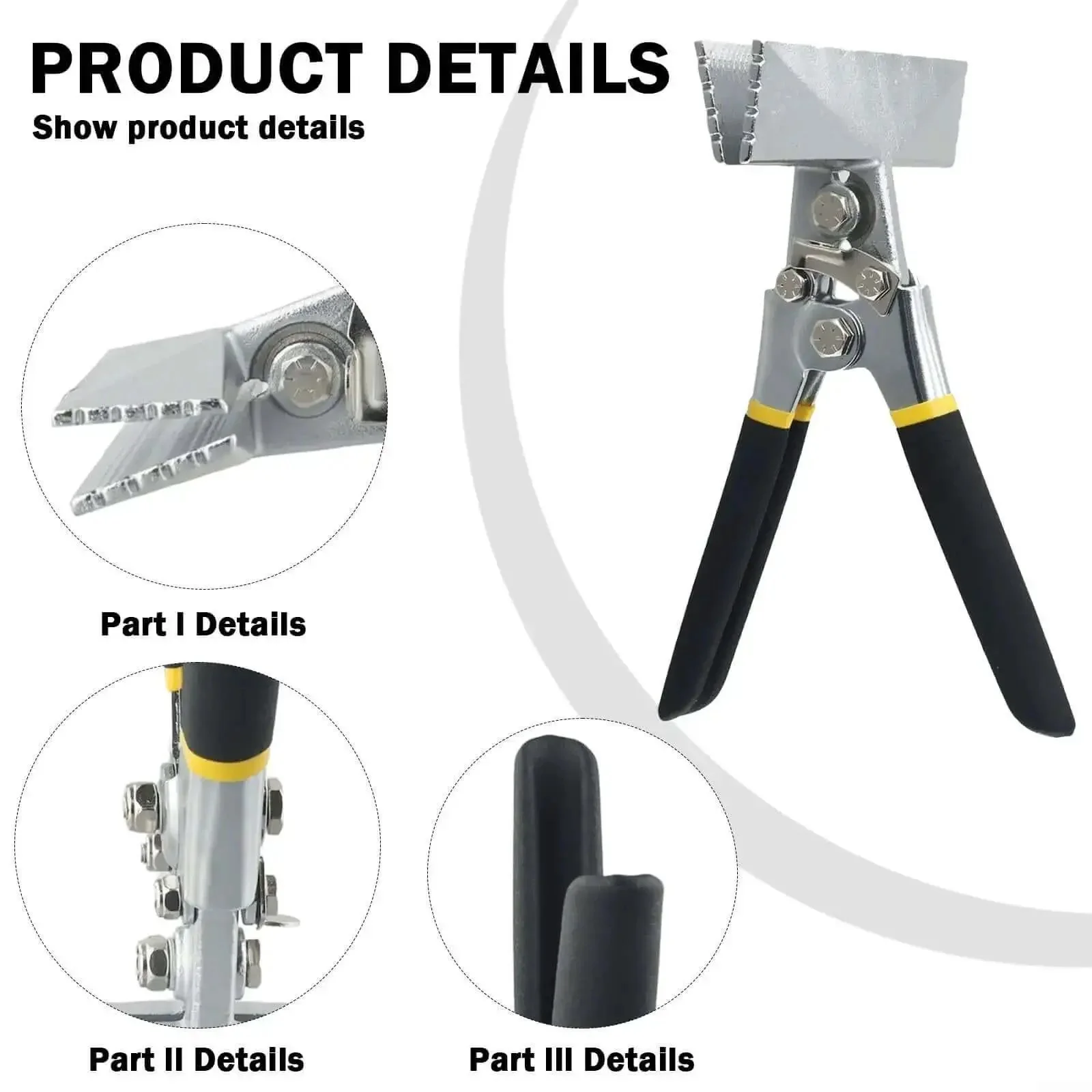 All In One Sheet Metal Bending Pliers With Straight Or Elbow Handles And Non Slip Grip, Workhorse Hand Seamer Crimping Tool With 80Mm Or 150Mm Jaw Width For Light Steel Framing HVAC Ductwork Roofing And Custom Fabrication - Image 9