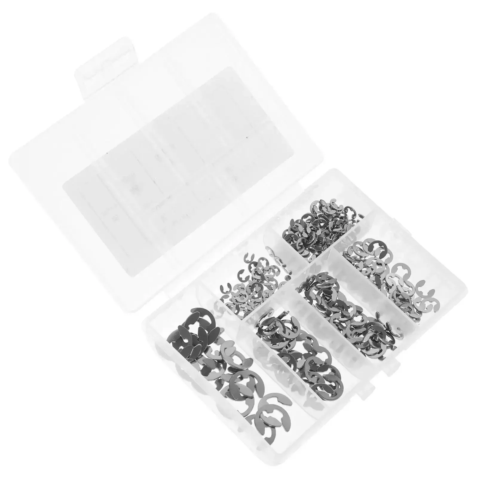 All In One Stainless Steel Hardware Kit Featuring 300 Pcs Open Split Washers And E Type Circlips 304 Stainless Retaining Ring Assortment For Indoor Outdoor Use Heavy Duty Rust Resistant Fasteners - Image 2