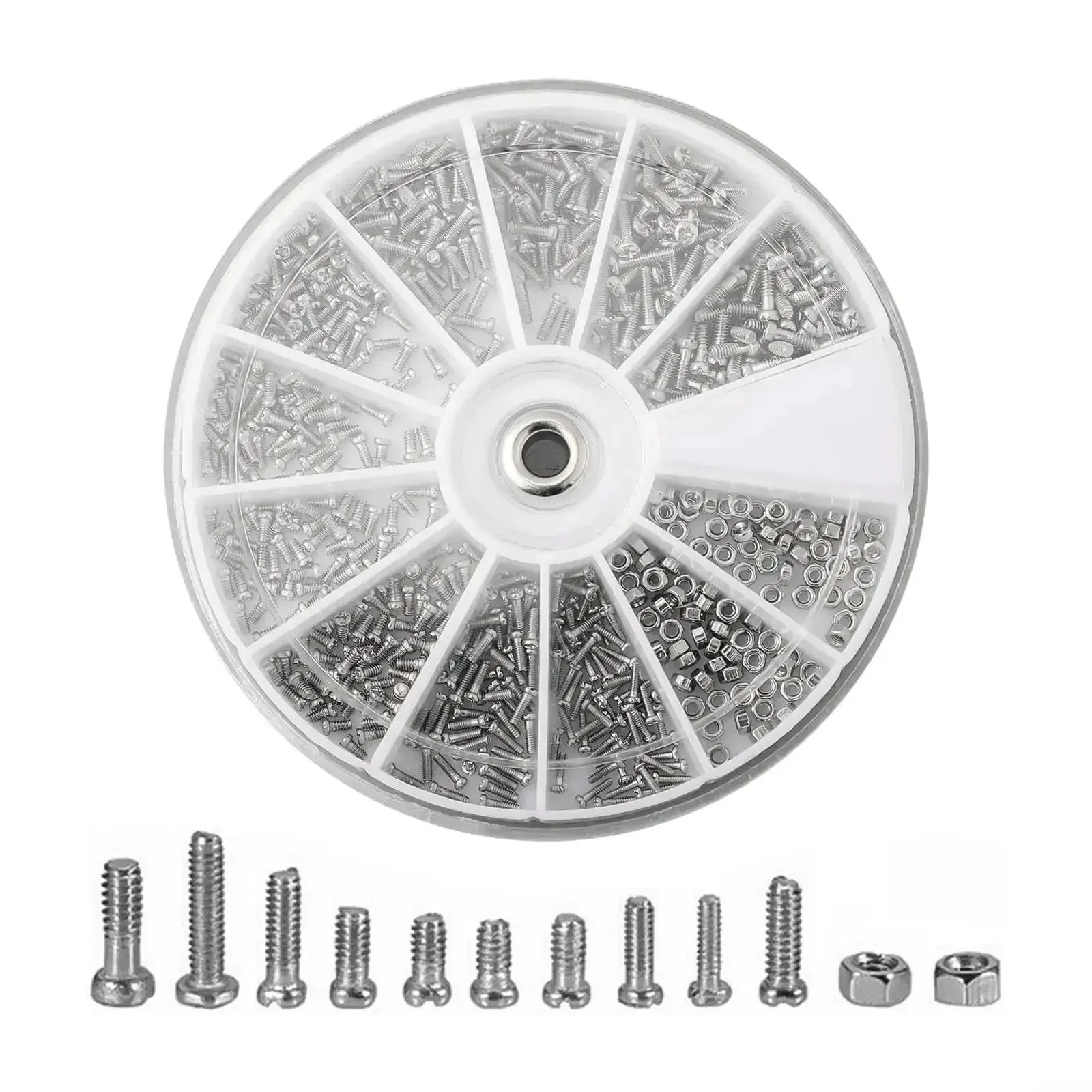 All In One Stainless Steel Screw And Nut Kit With 600 Pieces For Watch Repair Eyeglasses And Electronics M1 M1.2 M1.4 And M1.6 Fasteners Handy For DIYers And Pros In A Plastic Storage Box - Image 5