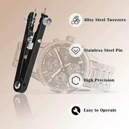 All-In-One Watch Spring Bar Removal Tool Set With Pliers And V Type Pins, 8-Pin Band Removal Kit For Easy Strap Swaps, Quick Watch Repairs And Precise Wristband Fix - Image 9