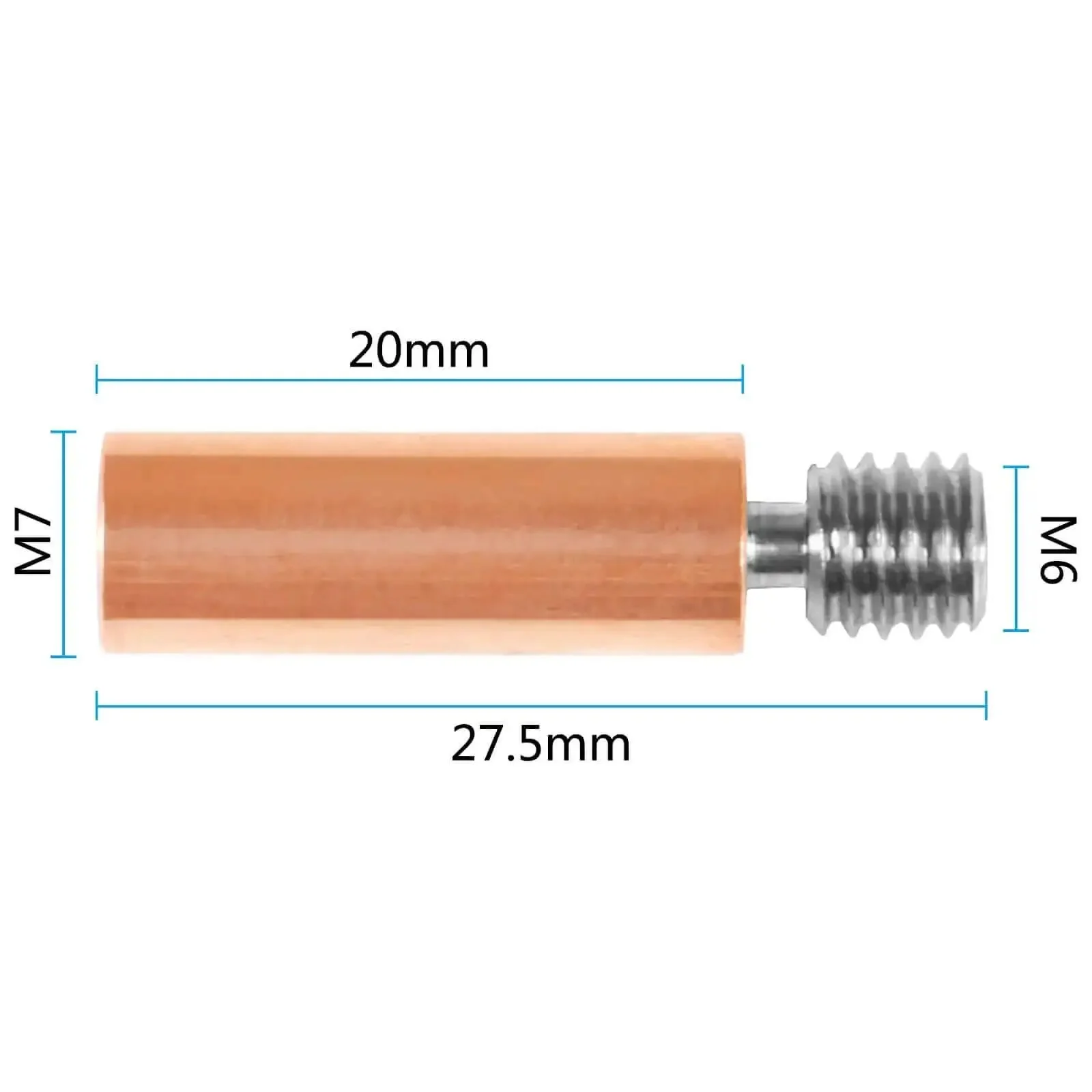 All Metal Bimetal Heatbreak Copper Titanium TC4 Throat for Creality CR 10 Hotend High Temperature Up To 420C for 1.75mm Filament Print Stability 4 Pack Upgrade - Image 3