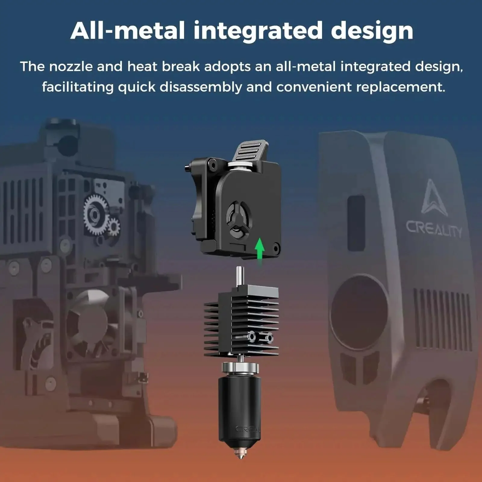 All Metal Ceramic Hotend Kit With Titanium Heat Break And Copper Alloy Nozzle For 300C High Temp Printing Quick Swap Unicorn Nozzle Set Durable Integrated Design For K2 And K2 Pro 3D Printers - Image 5