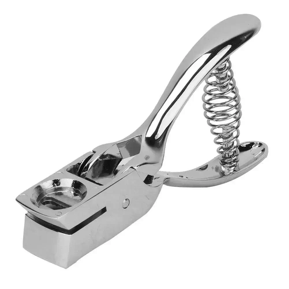 All Metal Handheld Hole Slot Puncher For ID Cards And Paper Crafts With 5.4 Inch Oval Punch And Spring Mechanism Delivers Clean Punches Through 8 Sheets Every Time Built For Heavy Duty Daily Use - Image 2
