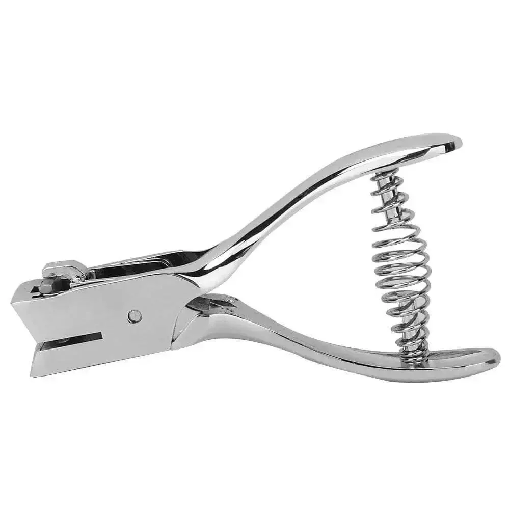 All Metal Handheld Hole Slot Puncher For ID Cards And Paper Crafts With 5.4 Inch Oval Punch And Spring Mechanism Delivers Clean Punches Through 8 Sheets Every Time Built For Heavy Duty Daily Use - Image 3