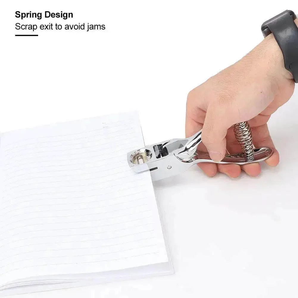 All Metal Handheld Hole Slot Puncher For ID Cards And Paper Crafts With 5.4 Inch Oval Punch And Spring Mechanism Delivers Clean Punches Through 8 Sheets Every Time Built For Heavy Duty Daily Use - Image 9
