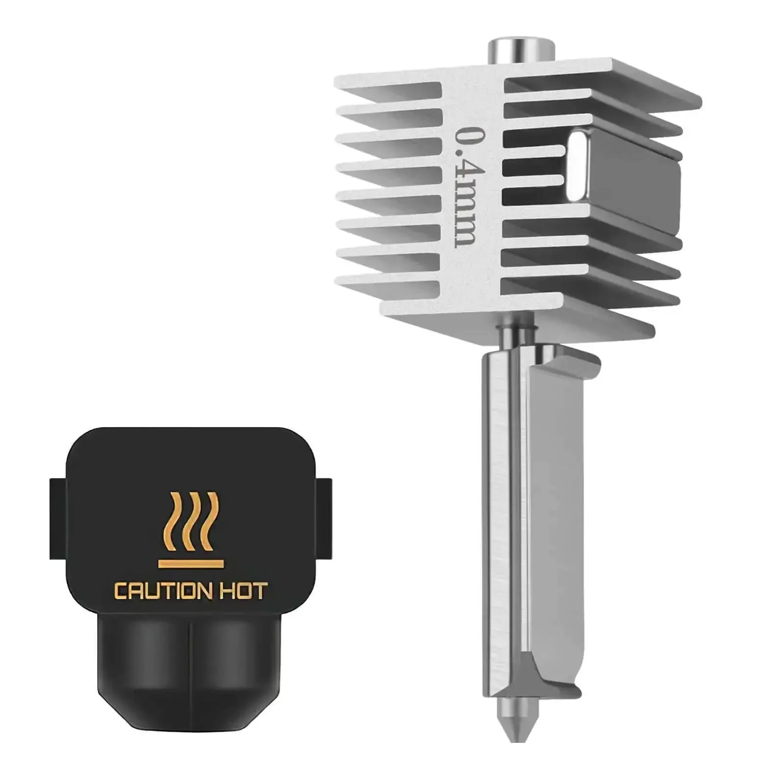 All Metal Quick Swap Hotend With 0.4mm Stainless Steel Nozzle For A1 And A1 Mini 3D Printers Plug And Play High Temp Fast Heat Up Leak Proof Integrated Design Silicone Cover Included