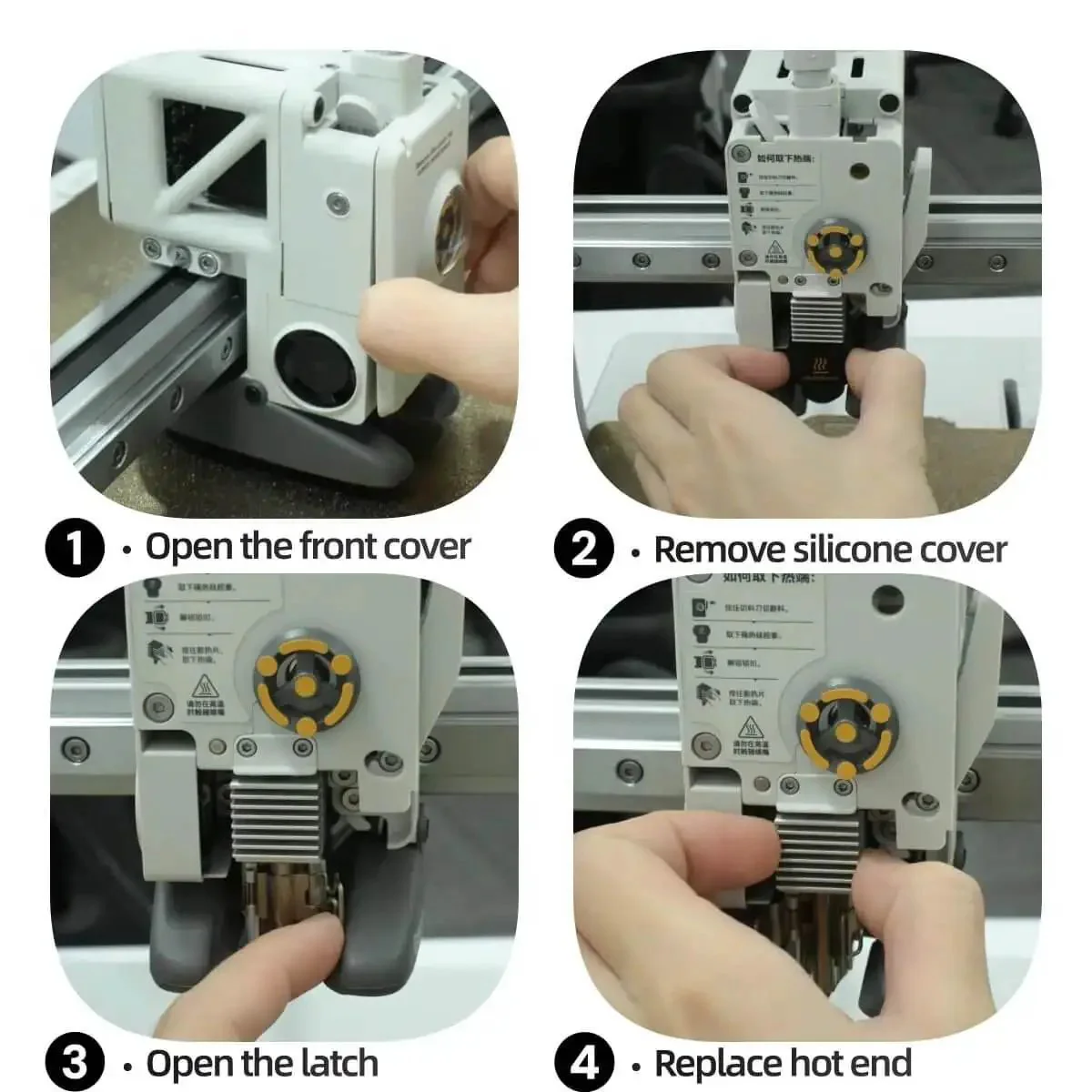 All Metal Stainless Steel Hotend Kit For A1 And A1 Mini 3D Printer Quick Swap Extruder Hotend 320C Ready 0.4mm Stainless Nozzle Durable Replacement For Smooth High Temp Printing Built Tough - Image 3
