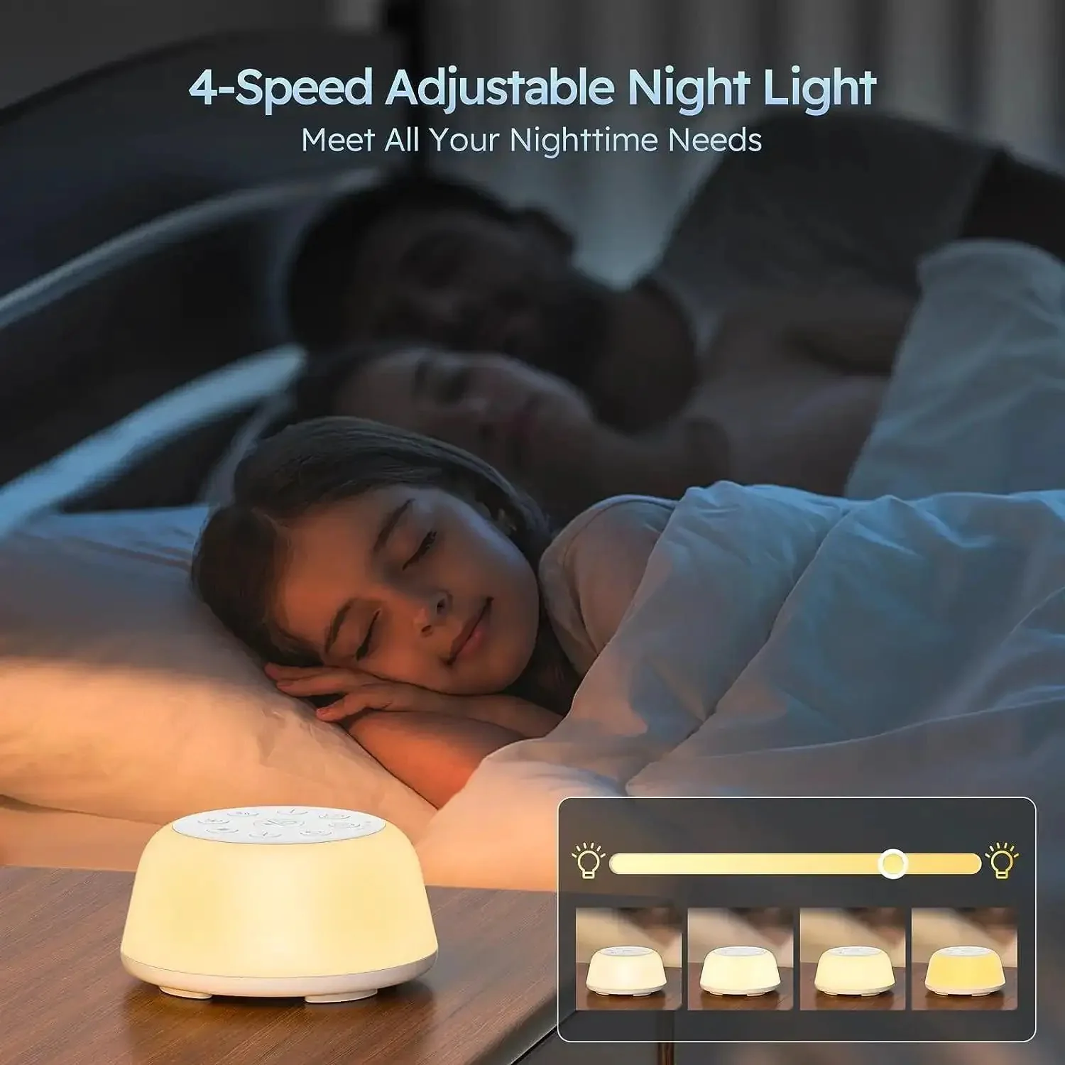 All Night White Noise Machine With 9 Color Night Light, Portable Sleep Aid For Baby And Adults, 26 Soothing Sounds, 4 Brightness Levels, 5 Timers, 32 Volume Levels, Rechargeable Battery, Perfect For Home Or Travel - Image 9