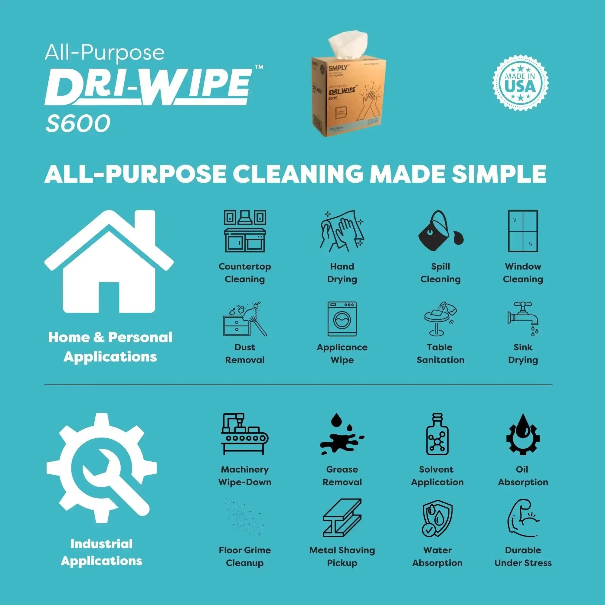 All Purpose Disposable Wipes For Auto Shops And Industrial Cleaning, 1,260 Total From 10 Boxes Of 126, 8 By 14 Inch Center Pull Sheets, Cost Effective Alternative To Paper Towels And Shop Towels, Great For Hands, Tools, And Surfaces - Image 6