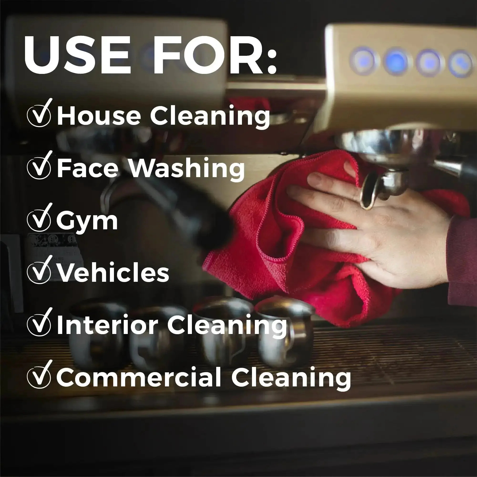 All-Purpose Microfiber Cleaning Towels Pack 12, 16x16 Inches, 300gsm, Highly Absorbent, Lint-Free and Streak-Free, Kitchen and Bath Workhorse, Pro-Grade, Red Grey Black - Image 7
