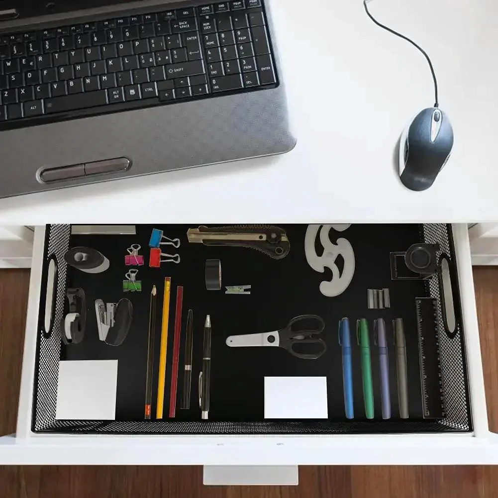 All Purpose No Fuss A4 Sized Metal Mesh Desk Drawer Organizer Tray Set For Office And Home Versatile Storage Box For Files Folders Books And Office Essentials 13 By 9 Inches - Image 7