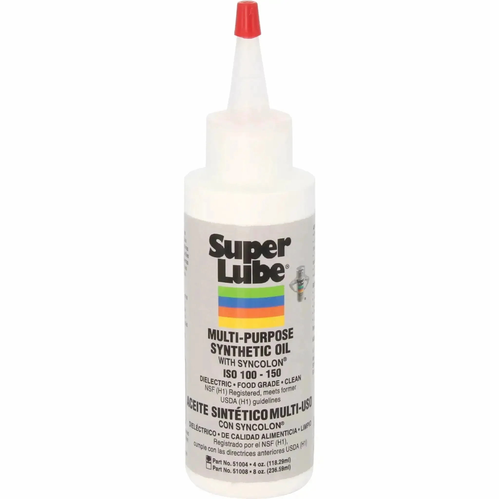 All-Purpose Synthetic Oil With Syncolon For 3D Printers, Tools And Maintenance, Waterproof, NSF Rated Heavy-Duty Industrial-Grade Lubricant For Reduced Friction And Smooth Operation, Translucent White Bottle, 4 Oz