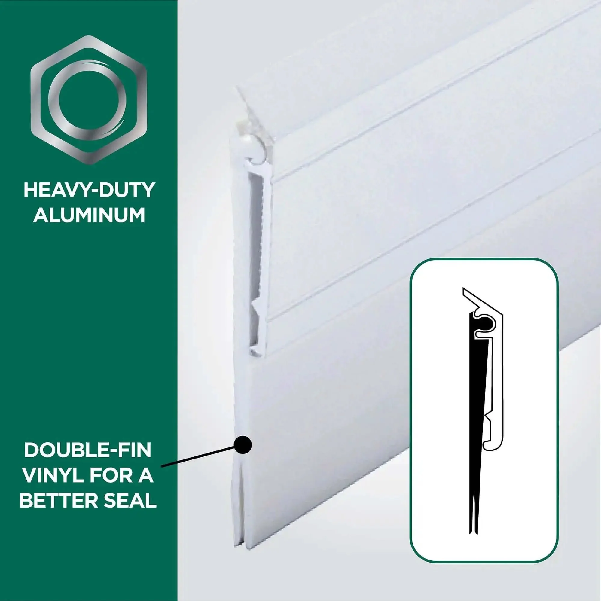All Season Door Sweep For Heavy Duty Aluminum And Vinyl Seals Bottom Gaps Keeps Indoor Comfort And Energy Use Low Great For Home And Commercial Doors Easy Installation 36 Inch White - Image 6
