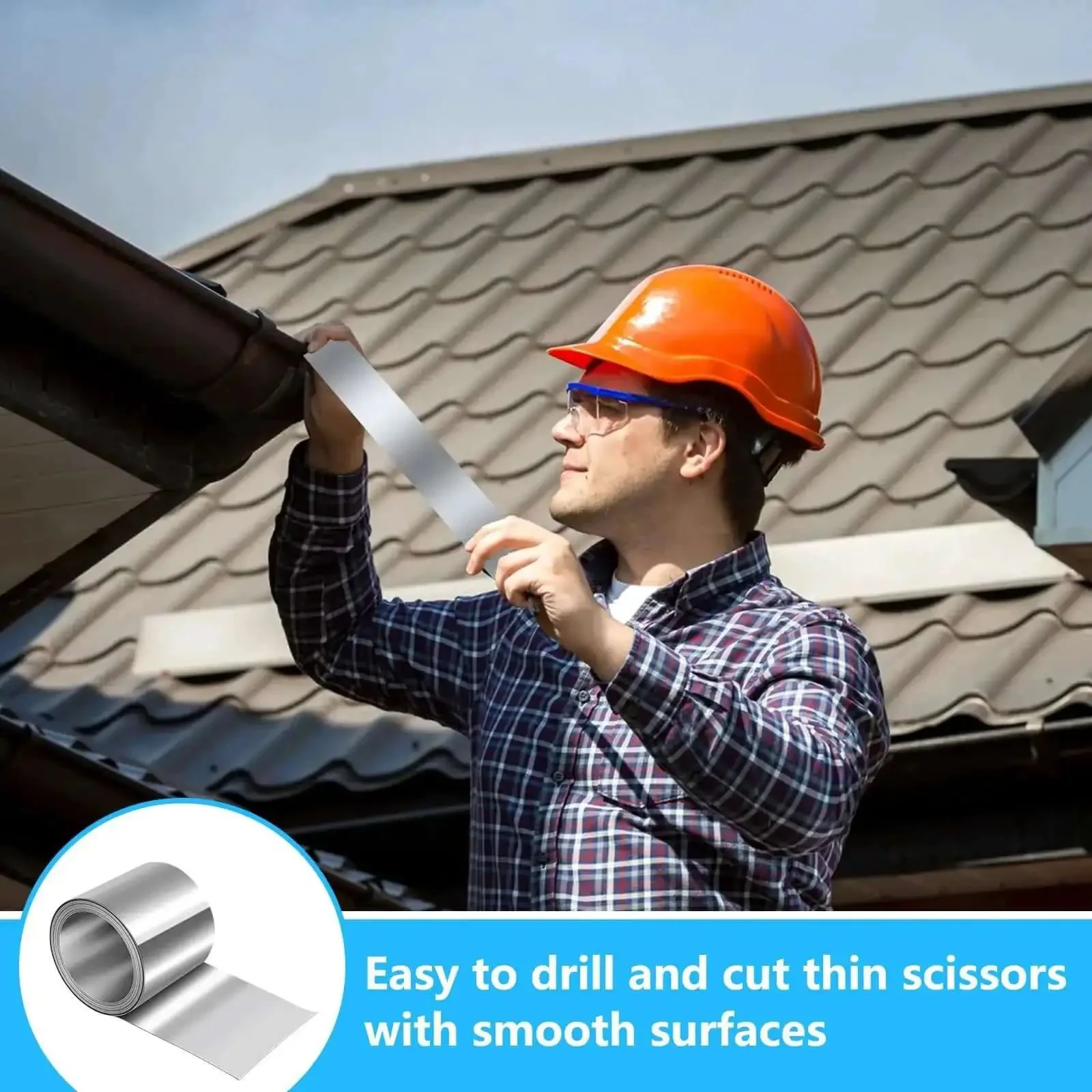 Aluminum Flashing Roll 6 Inch By 10 Foot 32 Gauge For Roofing Panels And DIY Projects Weatherproof Sealant For Windows And Doors Outdoor Garden Use Stain Prevention And Leak Protection - Image 2