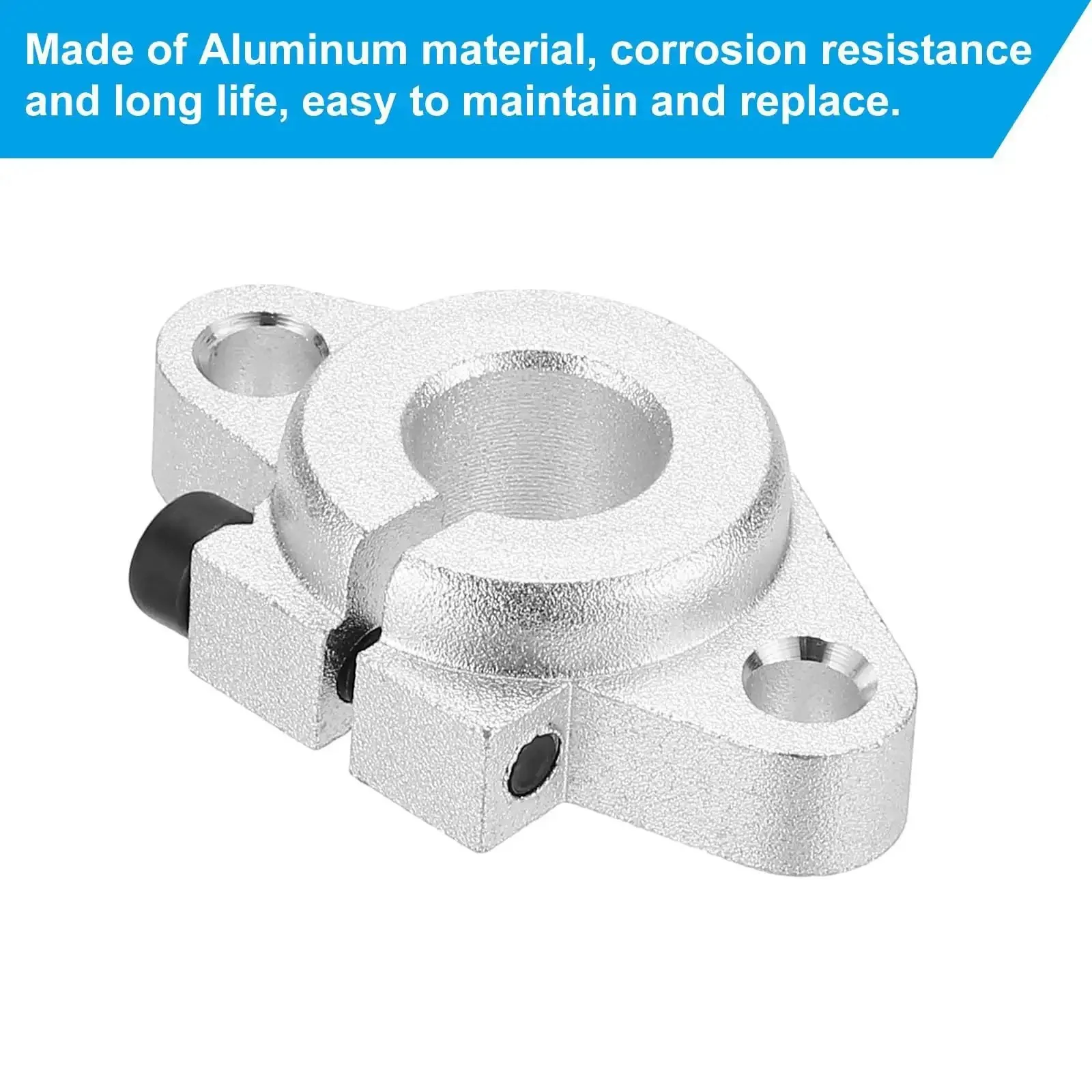 Aluminum Linear Rail Clamp Guide Support For 25mm Shaft 2 Pack SHF25 Built Tough Corrosion Resistant Shaft Guide For CNC Machines And 3D Printers For Builders - Image 4
