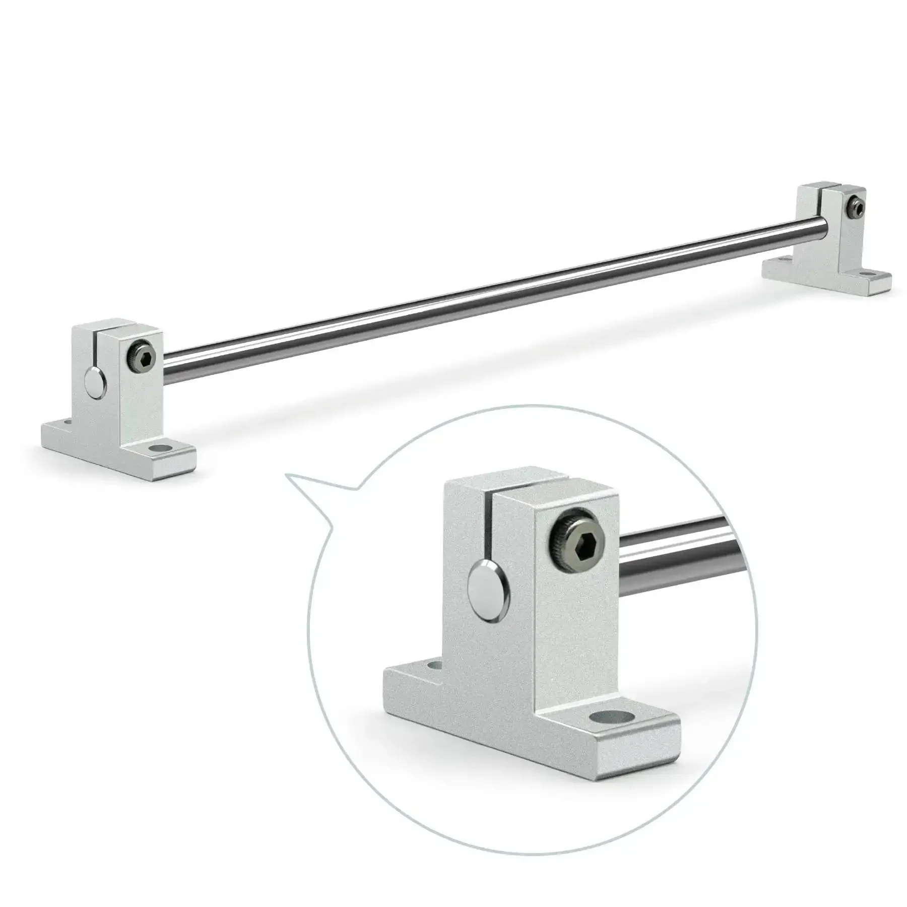 Aluminum Linear Rod Rail Shaft Support Guide Kit for 10mm Shaft, SK10, 4 Pack, Low Friction High Precision Motion, Corrosion Resistant, Smooth Operation for CNC Machines and 3D Printers - Image 4