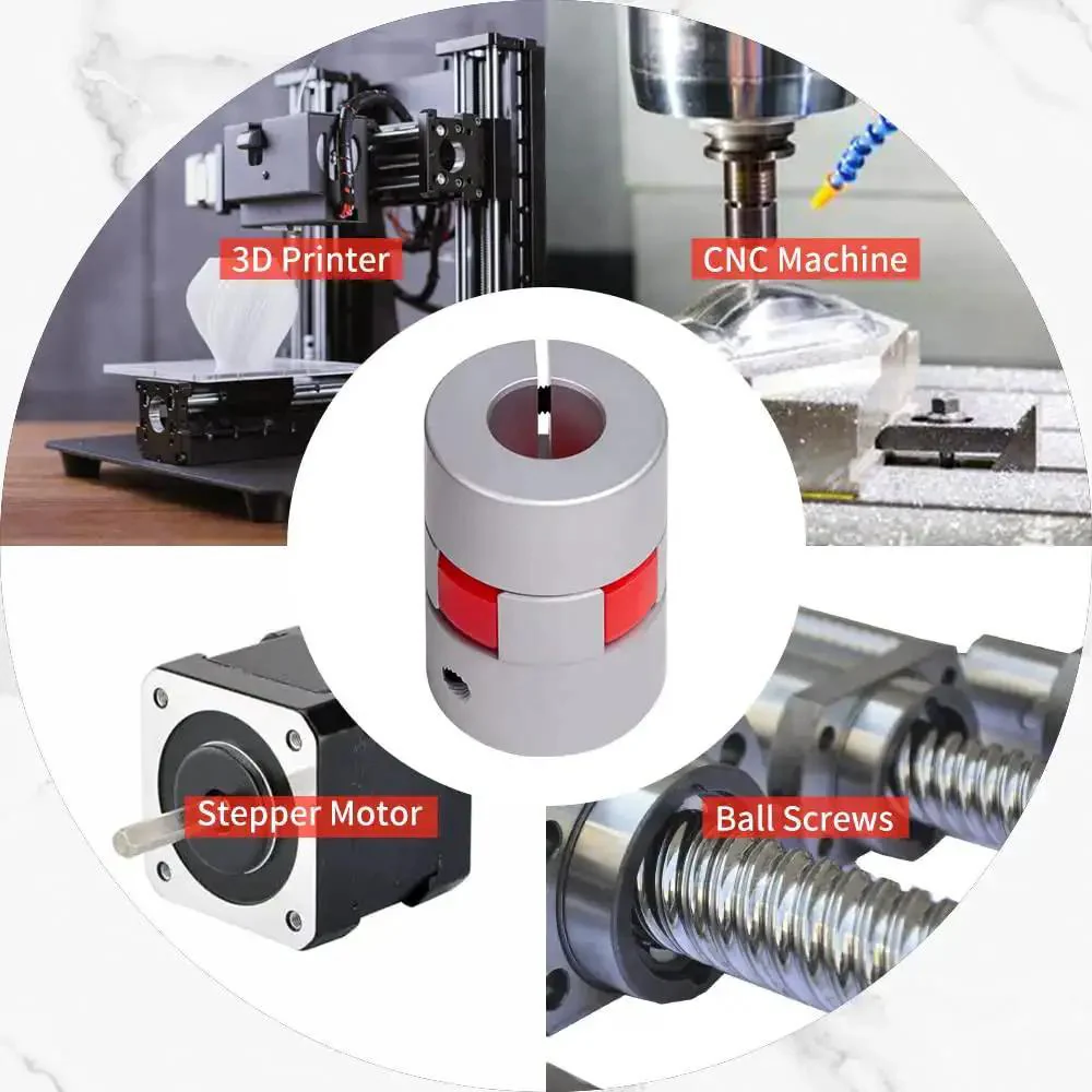 Aluminum Plum Flexible Shaft Coupling D30L42 Bore 8mm To 16mm Motor Connector Flexible Coupler For 3D Printer CNC Machine And Servo Stepper Motor For Pro Grade Projects - Image 2