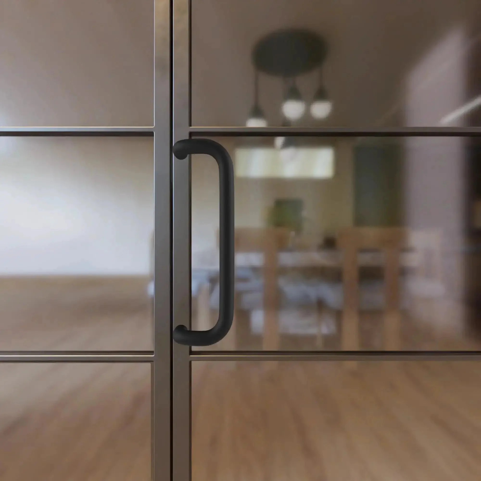 Aluminum Pull Handle 10 Inch Length, 9 Inch Center To Center, 1 Inch Diameter, Two And A Half Inch Projection, Matte Black Finish, Includes Quarter Twenty Threaded Shoulder Bolts And Set Screws, Heavy Duty Door Pull For Indoor And Outdoor Use - Image 3