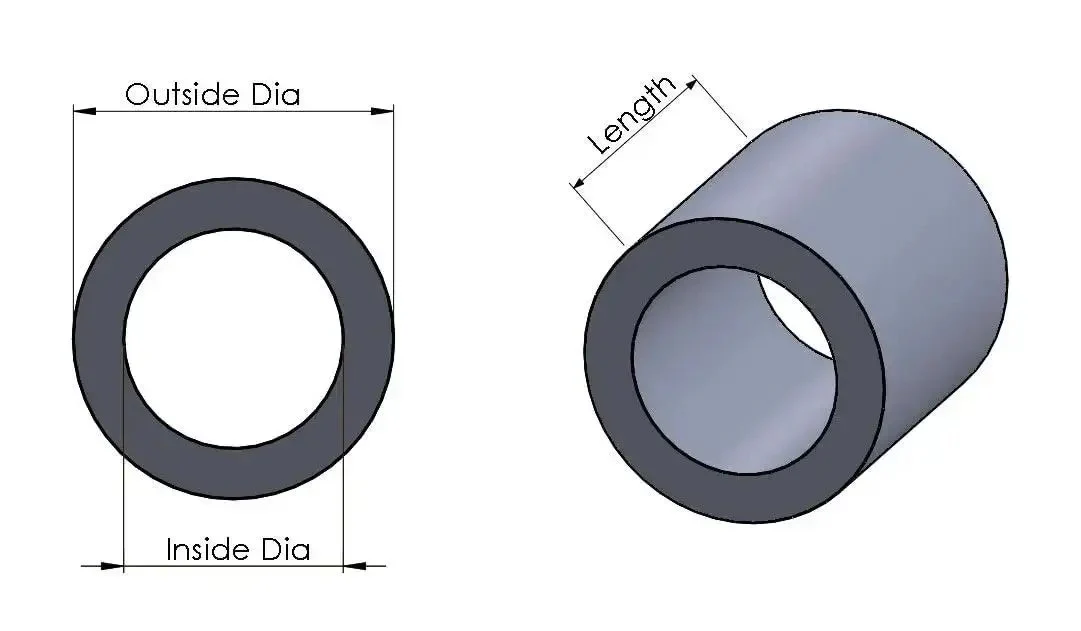 Aluminum Spacer Three Quarters Inch OD Three Eighths Inch ID Choose Your Length Unthreaded Round Standoff Bushing Plain Finish Fits Three Eighths Inch Bolts Or M10 6061 Aluminum Alloy Pack Of Ten - Image 7