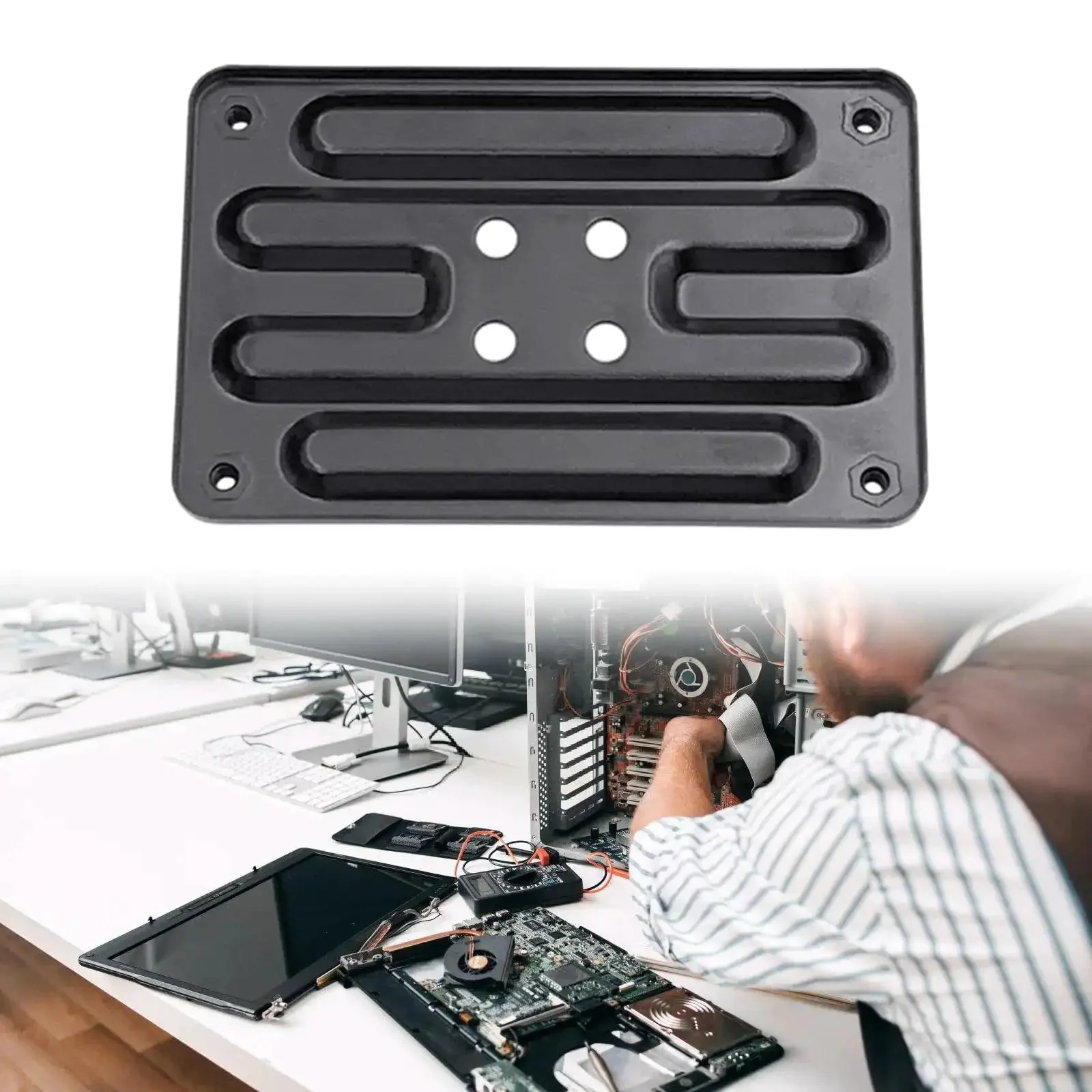 AM4 CPU Water Block Backplate For Water Cooling System Install Panel Back Panel Processor Plate Durable Iron Construction With Insulating Layer Safe High Performance Gaming PCs And Overclocking Rigs - Image 7