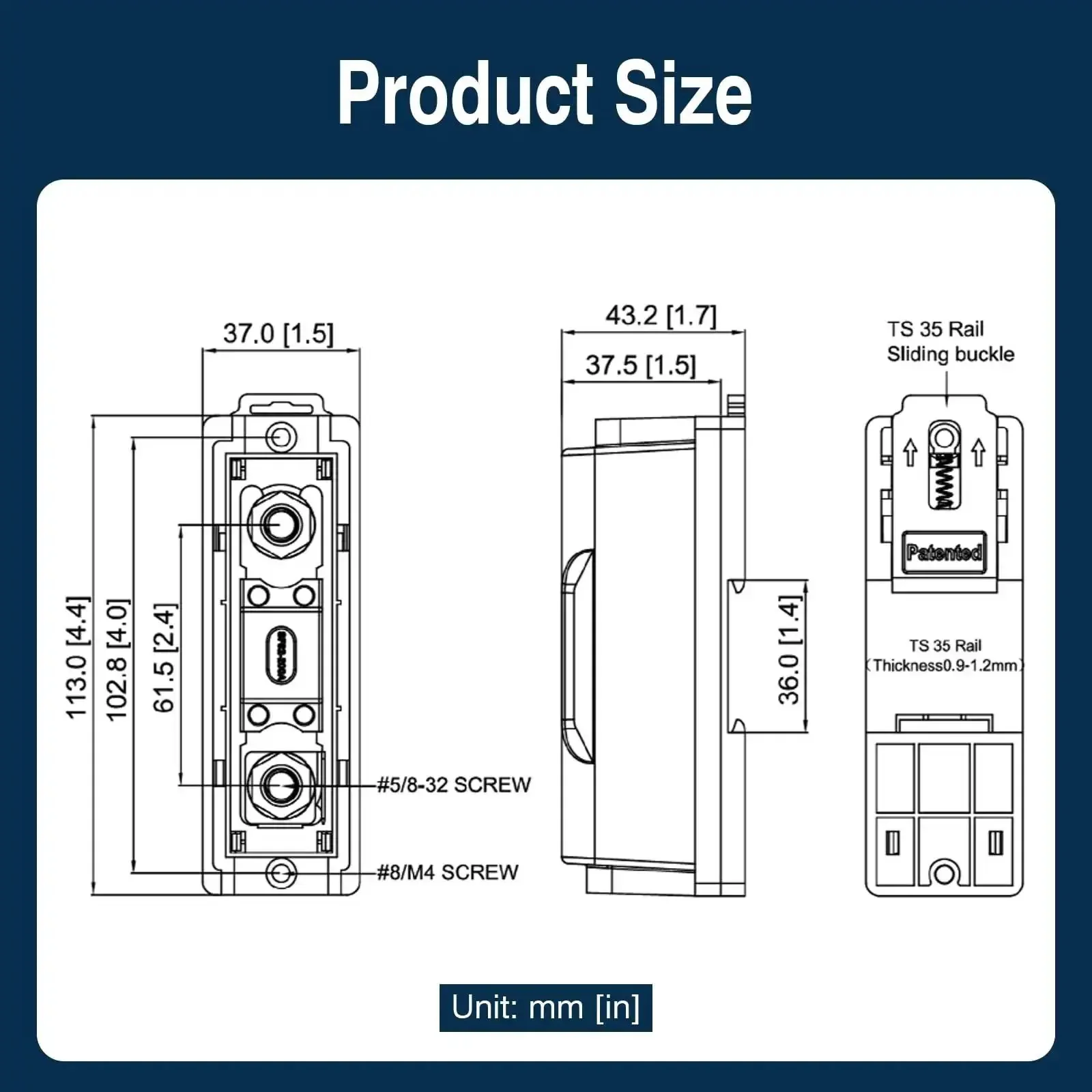 ANL Fuse Block With 35mm DIN Rail Mount And Two 300A 32VDC Fuse Holders 0 Gauge Fuse Holder For Car Audio Systems Easy Troubleshooting With Indicator Light And Durable Power Protection - Image 4