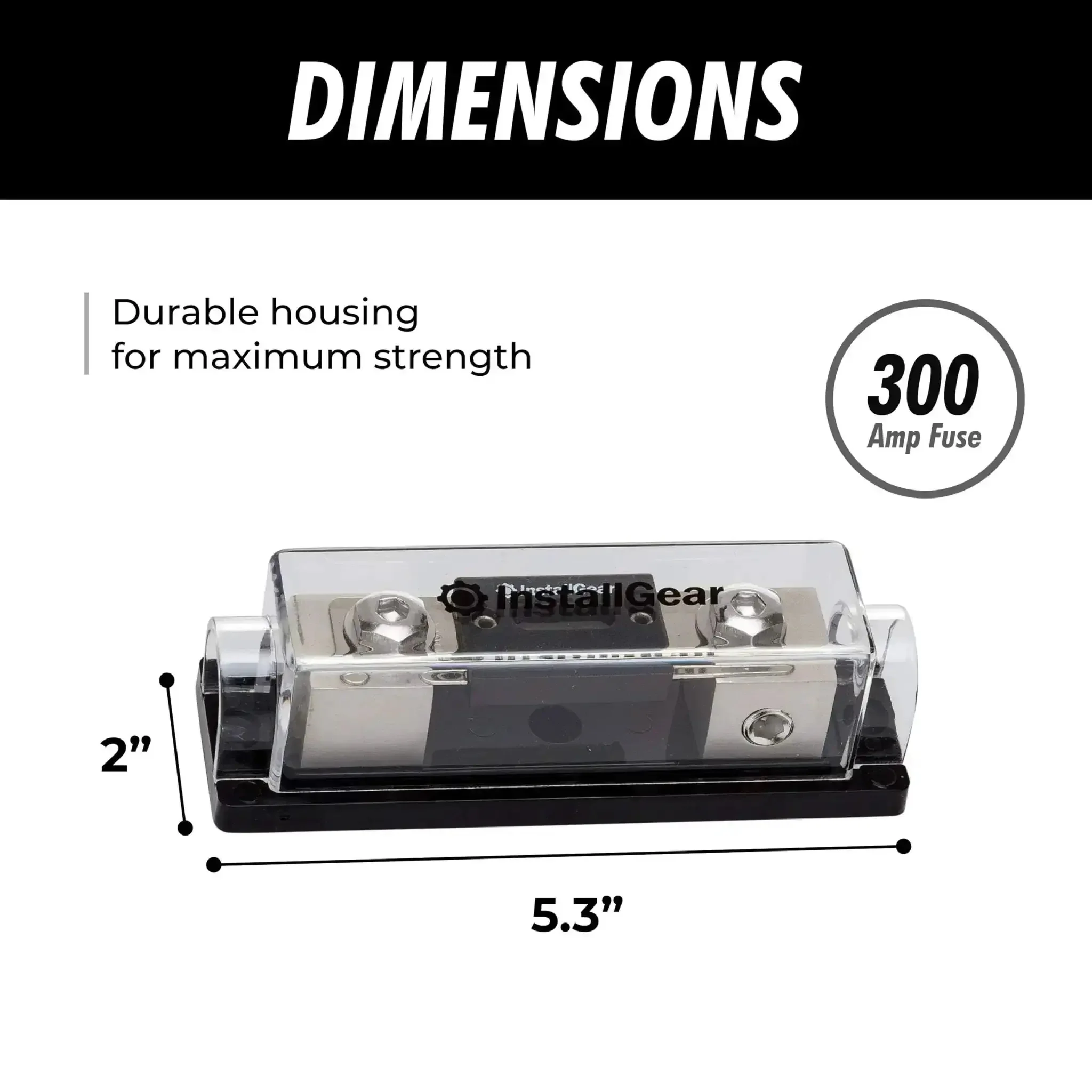 ANL Fuse Block With Clear Cover And 300 Amp Fuse Holder For Secure Circuit Protection Universal Fuse Box For 0, 2, 4 Gauge Terminals Automotive Applications Heavy Duty Build Easy Install And Battery And Wiring Protection - Image 5