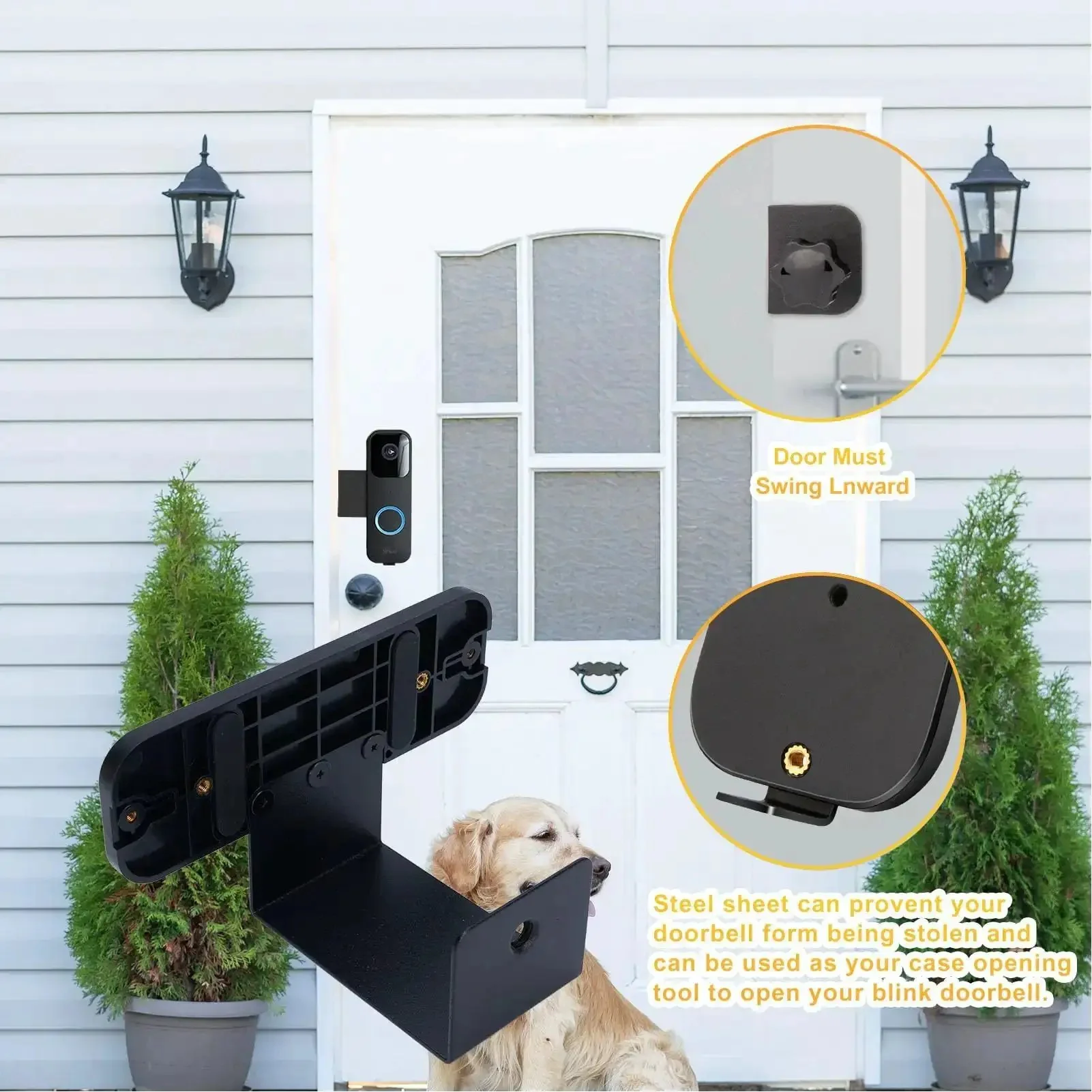 Anti Theft Video Doorbell Mount Bracket For Home And Office Durable Plastic And Steel Camera Holder Tough As Nails Door Mount Versatile For Apartments Homes Dorms Not Compatible With Iron - Image 8