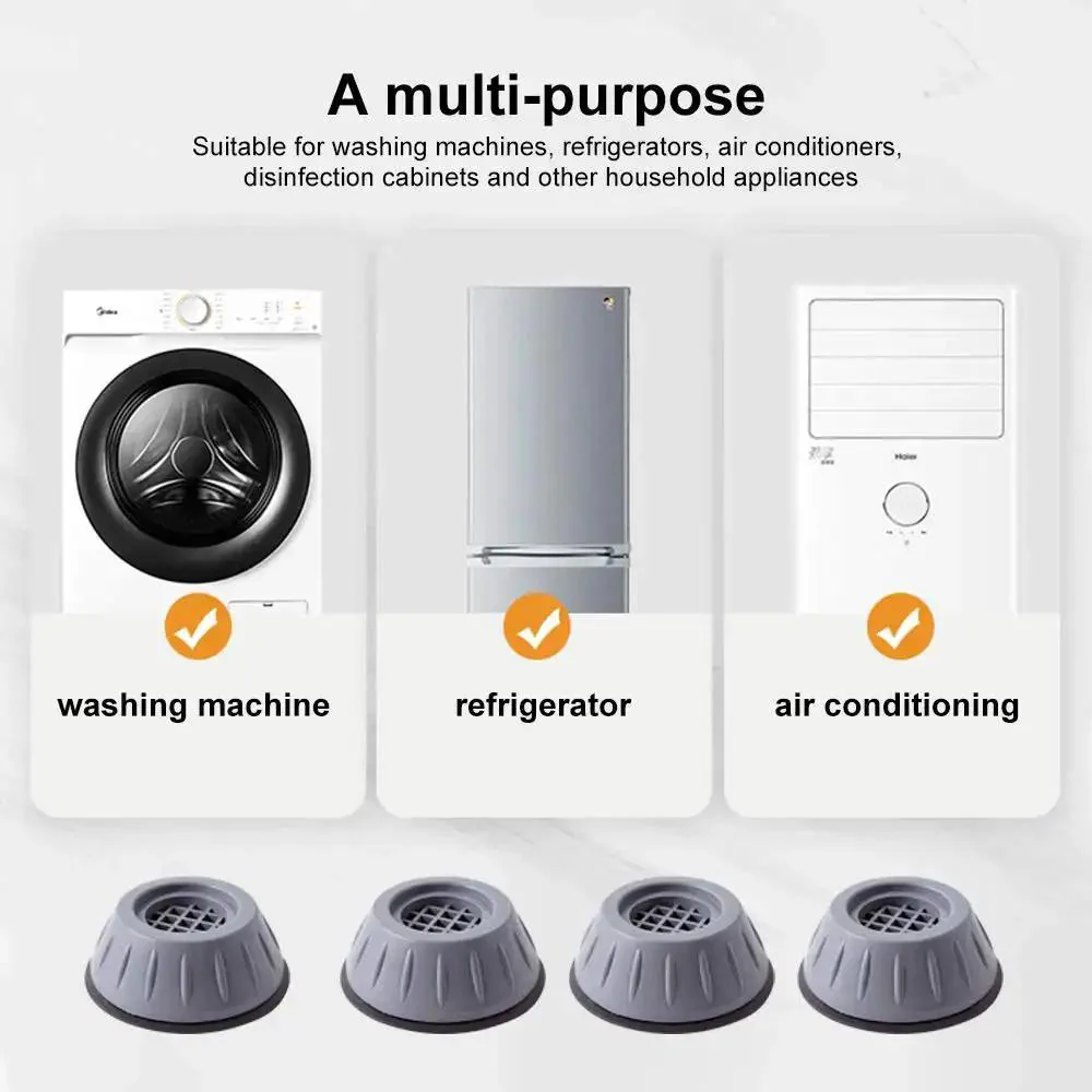 Anti Vibration Pads For Washing Machine And Dryer Feet Beefed Up Shock Absorbing And Noise Reducing Stabilizers Non Slip Rubber Feet For Washer Or Dryer Durable Resin And TPU Construction Keeps Appliances Level And Quiet - Image 6