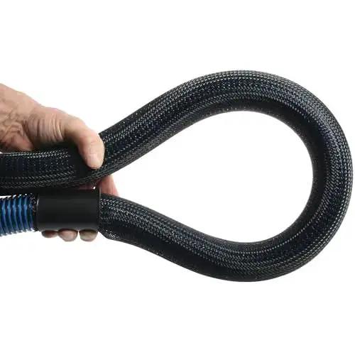 Antistatic Vacuum Hose With Non Snag Protective Wrap And Heavy Duty Multi Brand Power Tool Adapter Set For Shop Vacs 10 Ft Grounded Dust Collection Hose For Safe Static Dissipation In Woodworking Garages - Image 2