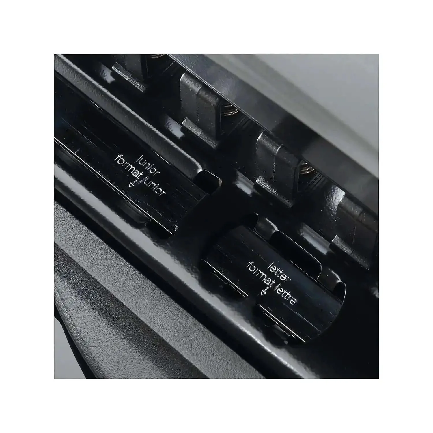 Arc Desktop Paper Punch For Disc Bound Systems 8 Sheet Capacity Black And Gray Adjustable Desktop Hole Punch For Quick Clean Hole Punching And Easy Organization - Image 2
