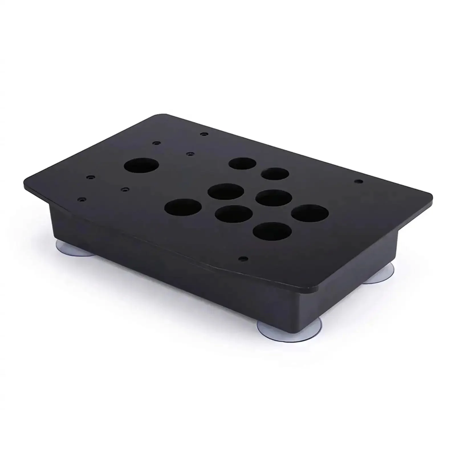 Arcade Cabinet Kit With Black Acrylic Panel And Case DIY Set Build Your Own Arcade Controller Box Replacement For Arcade Games Includes Screws Silicone Feet Plastic Box And Function Hole Layout For Start Coin And Buttons
