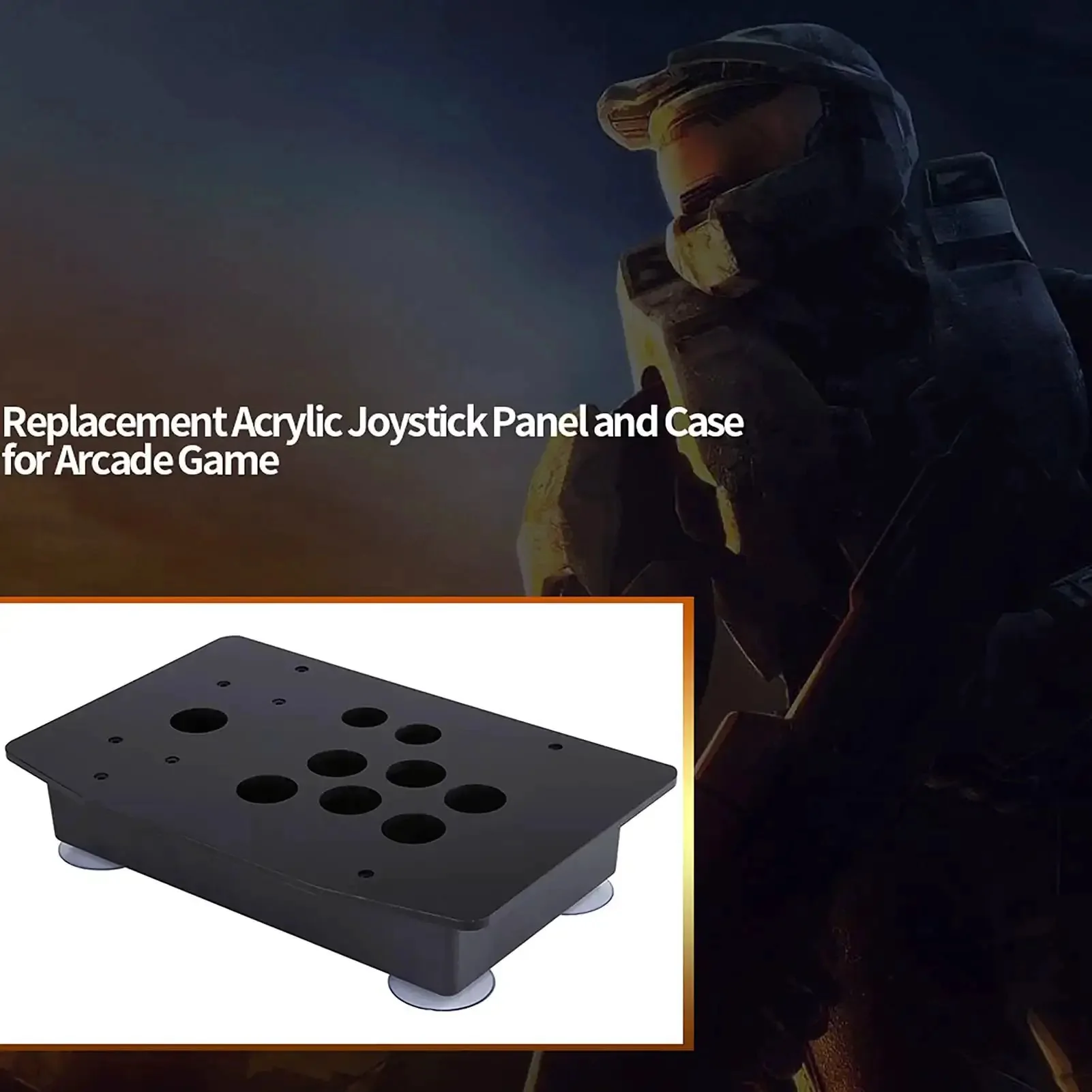 Arcade Cabinet Kit With Black Acrylic Panel And Case DIY Set Build Your Own Arcade Controller Box Replacement For Arcade Games Includes Screws Silicone Feet Plastic Box And Function Hole Layout For Start Coin And Buttons - Image 5
