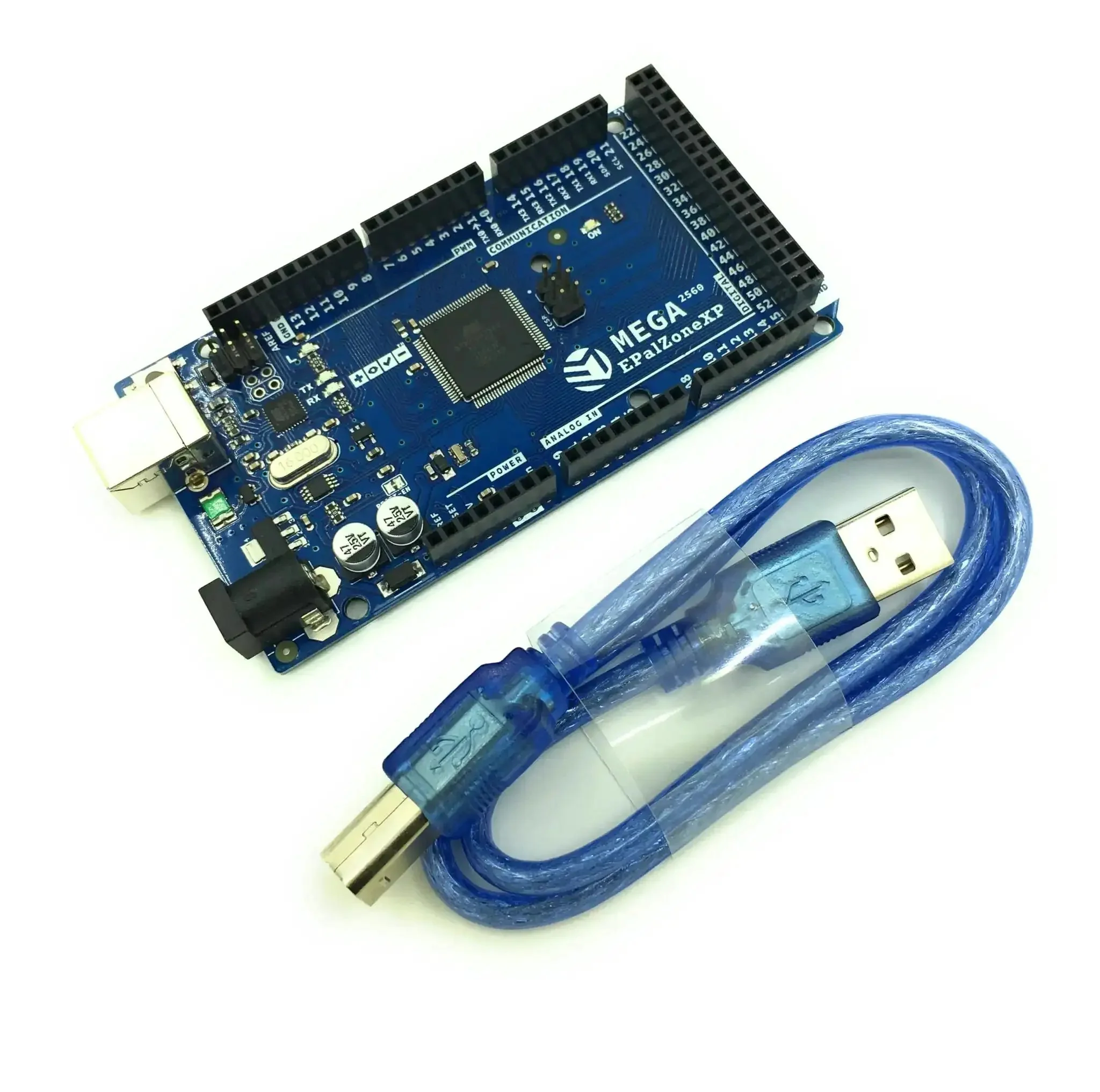 Arduino Mega 2560 R3 Compatible Board Kit With ATmega2560 And ATmega16U2 USB Interface 1000mA Power USB Cable And 30 Pieces 20cm Dupont Wires For Easy Arduino IDE Setup And Reliable Projects - Image 6