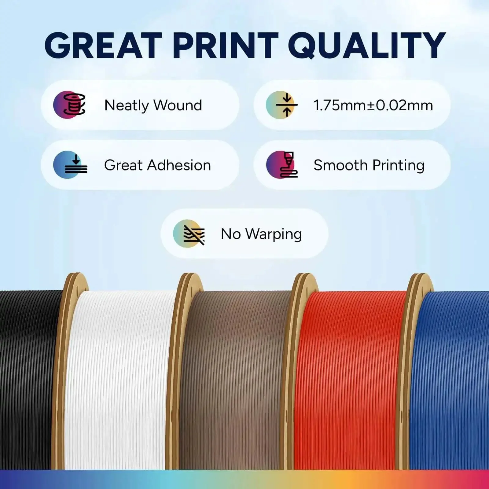 ASA 3D Printer Filament 1.75mm, 1 Kg Spool, Outdoor Ready Anti UV Weather Resistant Black for Functional Parts, Tight Dimensional Accuracy 0.02 mm, Clog Free and Bubble Free for Reliable Outdoor Prints - Image 5
