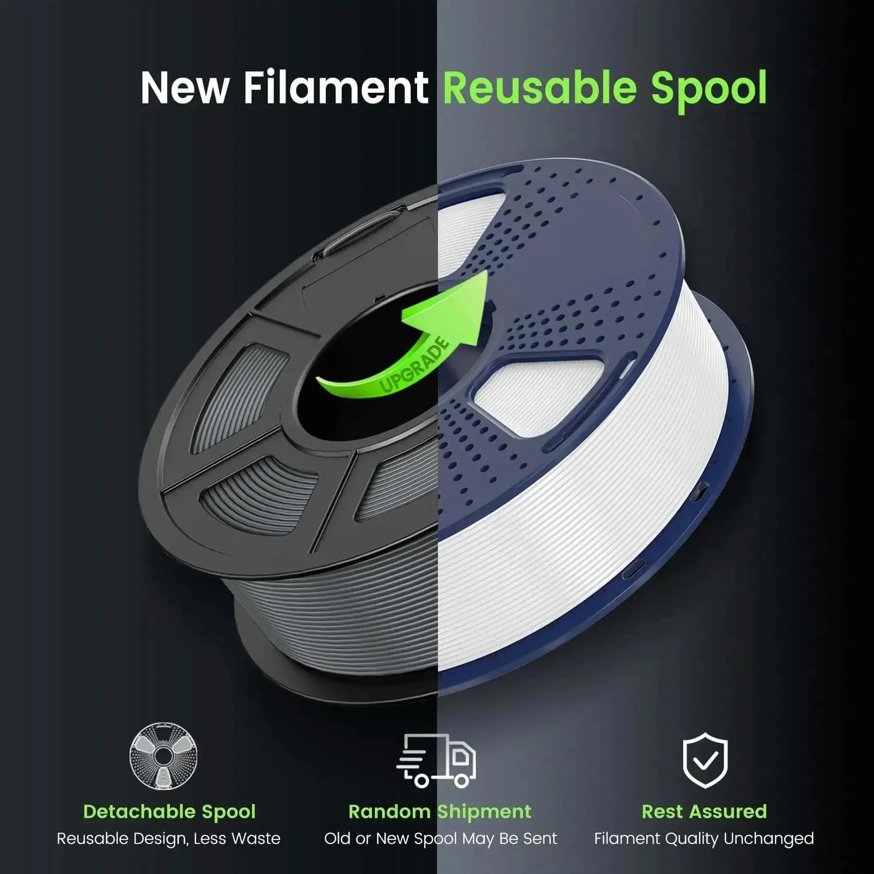 ASA 3D Printer Filament 1.75mm Black 1kg Spool UV Rain And Heat Resistant For Outdoor Functional Parts Built To Last Tougher Than PLA And ABS Smooth Print No Clogs Easy To Use Great For Mechanical Projects - Image 4