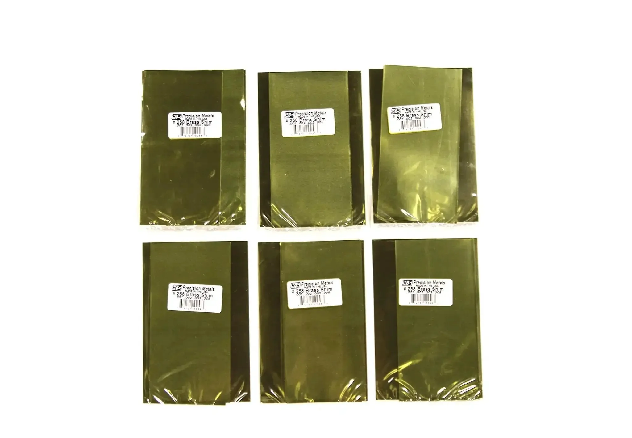 Assorted Brass Sheet Shim Set for Hobbyists and Model Builders, 24 Piece Kit of Easy Bend Brass Spacers, Includes 0.001 0.002 0.003 Inch Sheets in 3x6 and 4x4 Sizes, Made in the USA - Image 4
