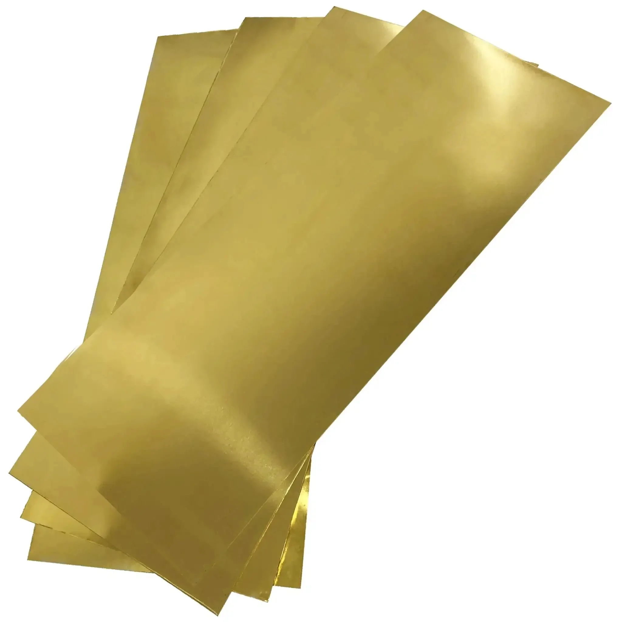 Assorted Brass Shim Set For Jewelry Making 0.002 Inch 0.003 Inch 0.005 Inch Thick, 4 By 10 Inch Sheets, 100 By 250 Mm, Precision Gap Fillers For Metalworking And Watchmaking