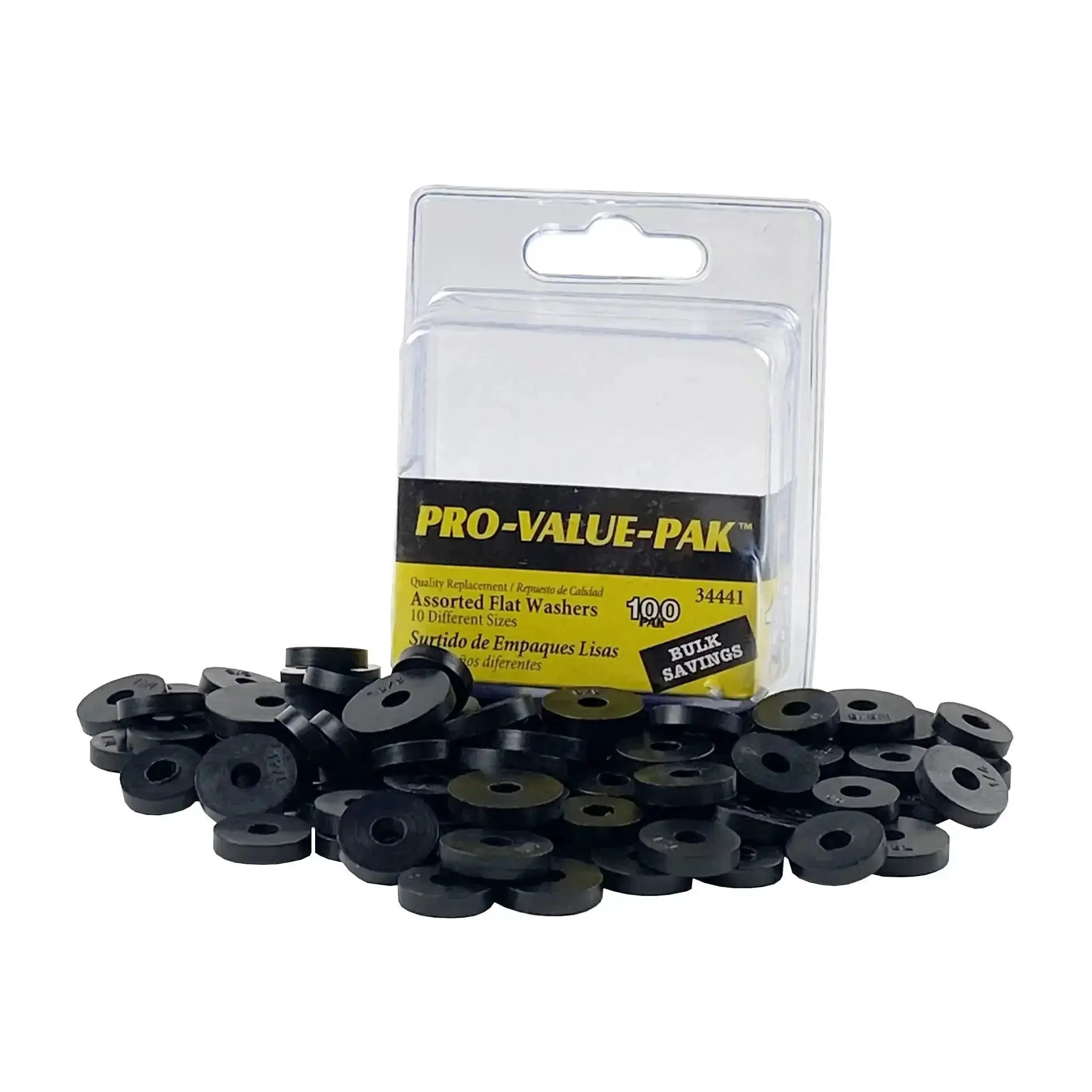 Assorted Flat Washer Pro Set In Black, 100 Piece Plumbing Repair Kit With 10 Inch And Metric Sizes, Durable Rubber Washers For DIY And Pro Fixes Ideal For Sinks, Faucets And Quick Home Plumbing Repairs