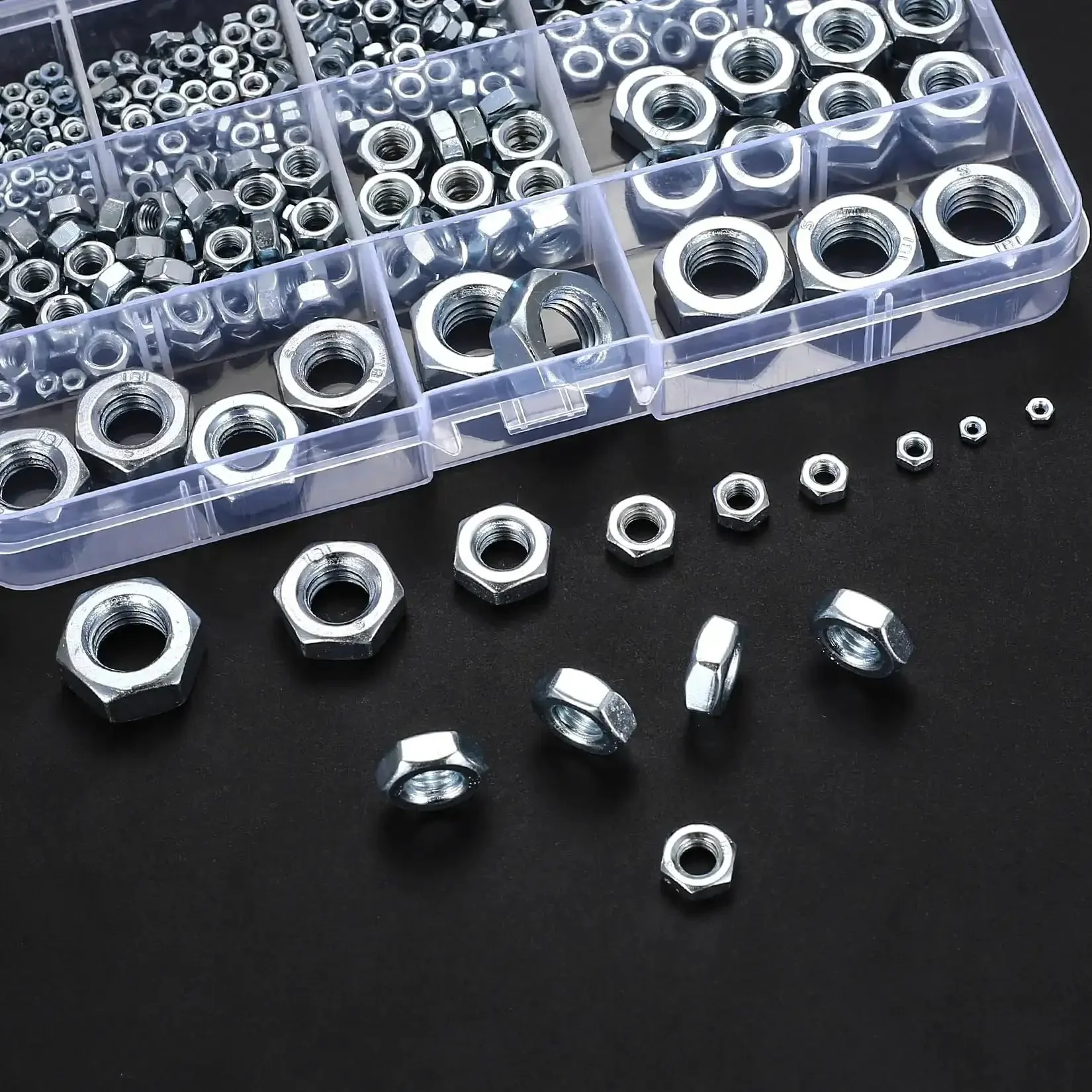 Assorted Stainless Steel Hex Nuts Kit With 430 Pieces, Coarse Thread Nut Set For Bolts, Metric M2 To M12, Durable Corrosion Resistant Hardware Fasteners For Industrial Projects, Heavy Duty Build And Pro Grade Value - Image 2