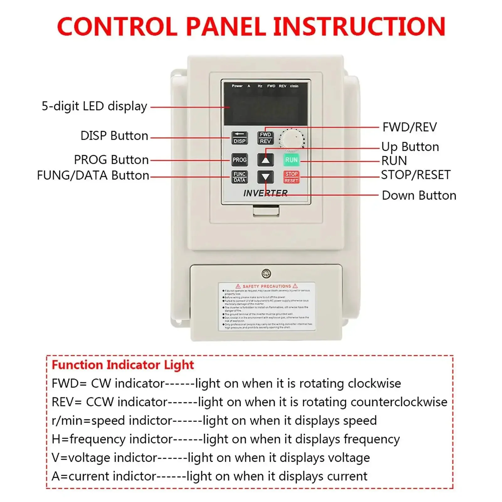 AT1 4000X 4kW Variable Frequency Drive for 220V Single Phase to Three Phase Motors, VFD Speed Controller With PWM Control, Low Noise, EMI Shield, Plug And Play Wiring, Beefy AC Motor Drive For Smooth Speeds - Image 7