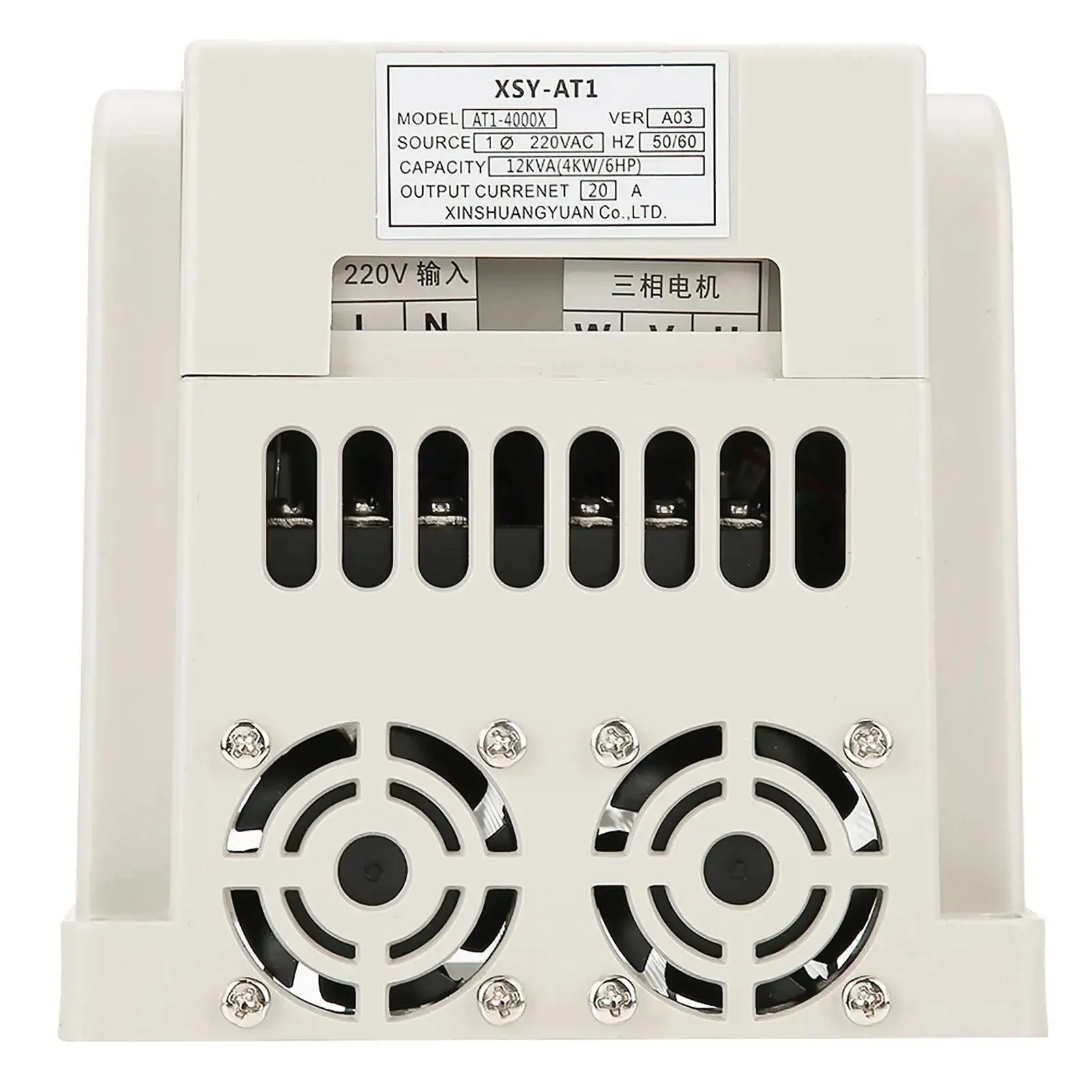 AT1 4000X 4kW Variable Frequency Drive for 220V Single Phase to Three Phase Motors, VFD Speed Controller With PWM Control, Low Noise, EMI Shield, Plug And Play Wiring, Beefy AC Motor Drive For Smooth Speeds - Image 9