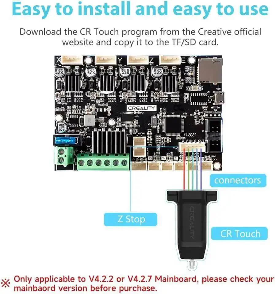 Auto Bed Leveling Sensor Kit For 3D Printers With Metal Push Pin CR Touch Compatible Multi Point Bed Probing And Height Mapping Stable Durable Upgrade For Ender 3 Series Ender 5 Pro And CR 10 With 32 Bit Mainboard - Image 6