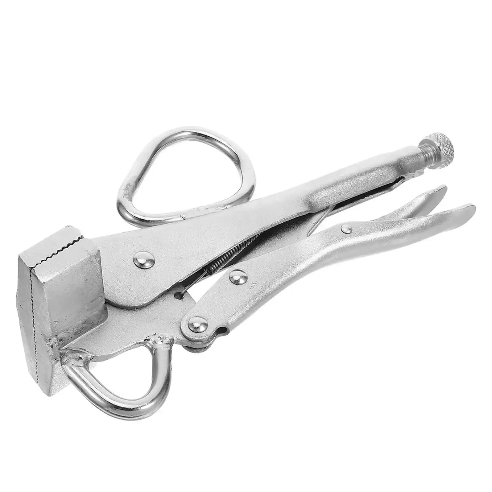 Auto Body Frame Pulling Clamp With Extra Wide Duckbill Jaw, Beefy Heavy Duty Locking Pliers For Sheet Metal Welding, Crimping, Lifting, And Versatile Car Repair And Metalworking Tool